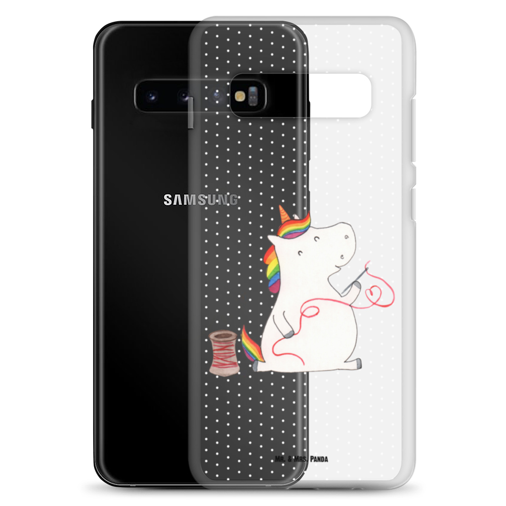 Handyhülle Einhorn Näherin Handyhülle, Handycover, Transparente Handyhülle, Flexible Handyhülle, Handyschutz, Transparent, Durchsichtig, Schutzhülle für Handy, Stilvolle Handyhülle, Robuste Handyhülle, Schutz vor Kratzern, Schützende Handyhülle, Einhorn, Einhörner, Einhorn Deko, Pegasus, Unicorn, Näherin, nähen, Mädchen, Freundin, Häkeln, Stricken, basteln, Nähzimmer