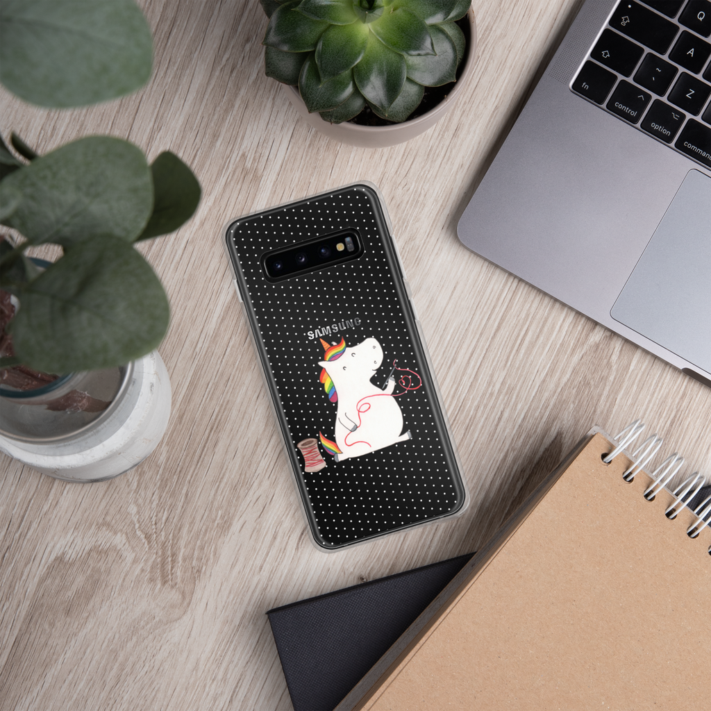 Handyhülle Einhorn Näherin Handyhülle, Handycover, Transparente Handyhülle, Flexible Handyhülle, Handyschutz, Transparent, Durchsichtig, Schutzhülle für Handy, Stilvolle Handyhülle, Robuste Handyhülle, Schutz vor Kratzern, Schützende Handyhülle, Einhorn, Einhörner, Einhorn Deko, Pegasus, Unicorn, Näherin, nähen, Mädchen, Freundin, Häkeln, Stricken, basteln, Nähzimmer