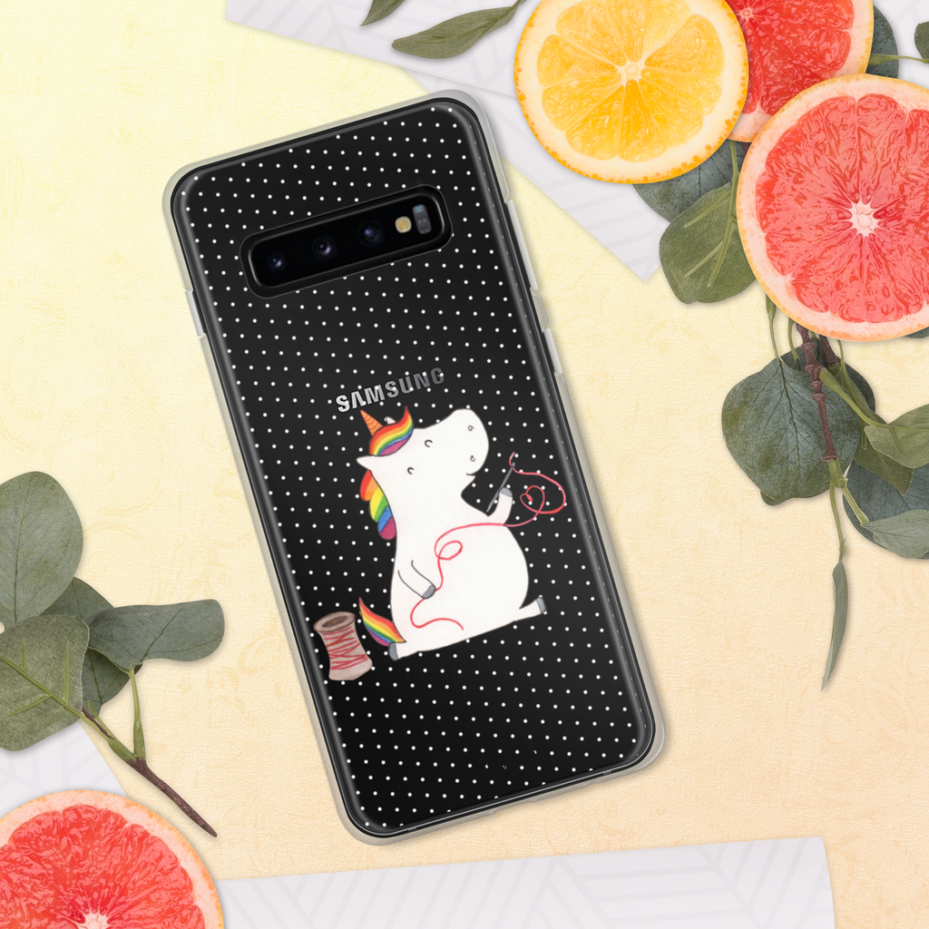 Handyhülle Einhorn Näherin Handyhülle, Handycover, Transparente Handyhülle, Flexible Handyhülle, Handyschutz, Transparent, Durchsichtig, Schutzhülle für Handy, Stilvolle Handyhülle, Robuste Handyhülle, Schutz vor Kratzern, Schützende Handyhülle, Einhorn, Einhörner, Einhorn Deko, Pegasus, Unicorn, Näherin, nähen, Mädchen, Freundin, Häkeln, Stricken, basteln, Nähzimmer