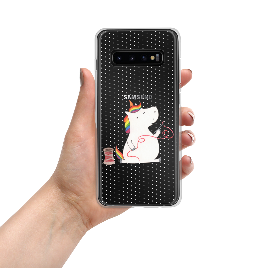 Handyhülle Einhorn Näherin Handyhülle, Handycover, Transparente Handyhülle, Flexible Handyhülle, Handyschutz, Transparent, Durchsichtig, Schutzhülle für Handy, Stilvolle Handyhülle, Robuste Handyhülle, Schutz vor Kratzern, Schützende Handyhülle, Einhorn, Einhörner, Einhorn Deko, Pegasus, Unicorn, Näherin, nähen, Mädchen, Freundin, Häkeln, Stricken, basteln, Nähzimmer