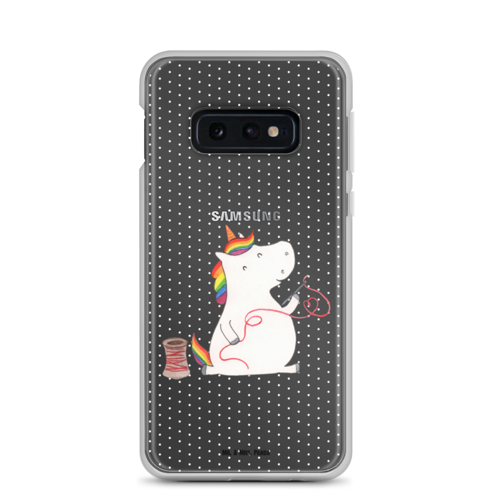 Handyhülle Einhorn Näherin Handyhülle, Handycover, Transparente Handyhülle, Flexible Handyhülle, Handyschutz, Transparent, Durchsichtig, Schutzhülle für Handy, Stilvolle Handyhülle, Robuste Handyhülle, Schutz vor Kratzern, Schützende Handyhülle, Einhorn, Einhörner, Einhorn Deko, Pegasus, Unicorn, Näherin, nähen, Mädchen, Freundin, Häkeln, Stricken, basteln, Nähzimmer