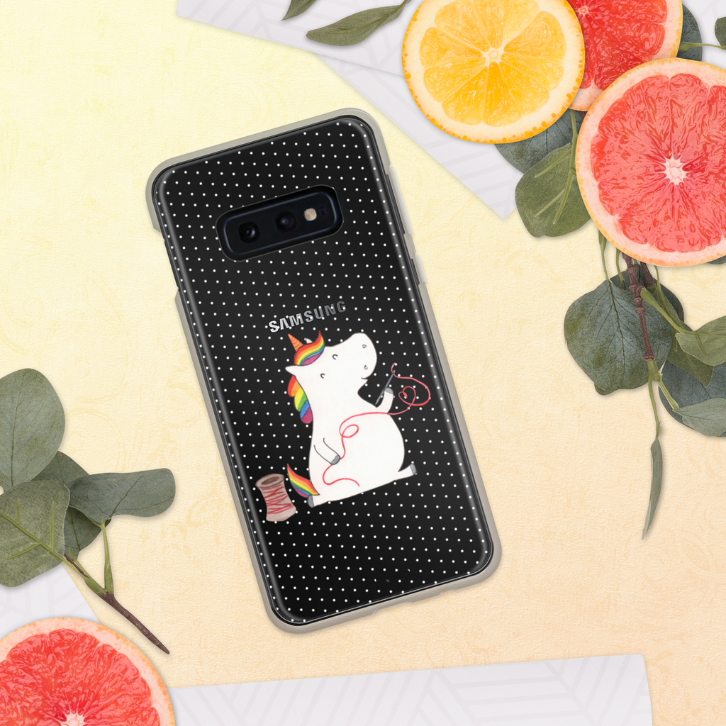 Handyhülle Einhorn Näherin Handyhülle, Handycover, Transparente Handyhülle, Flexible Handyhülle, Handyschutz, Transparent, Durchsichtig, Schutzhülle für Handy, Stilvolle Handyhülle, Robuste Handyhülle, Schutz vor Kratzern, Schützende Handyhülle, Einhorn, Einhörner, Einhorn Deko, Pegasus, Unicorn, Näherin, nähen, Mädchen, Freundin, Häkeln, Stricken, basteln, Nähzimmer