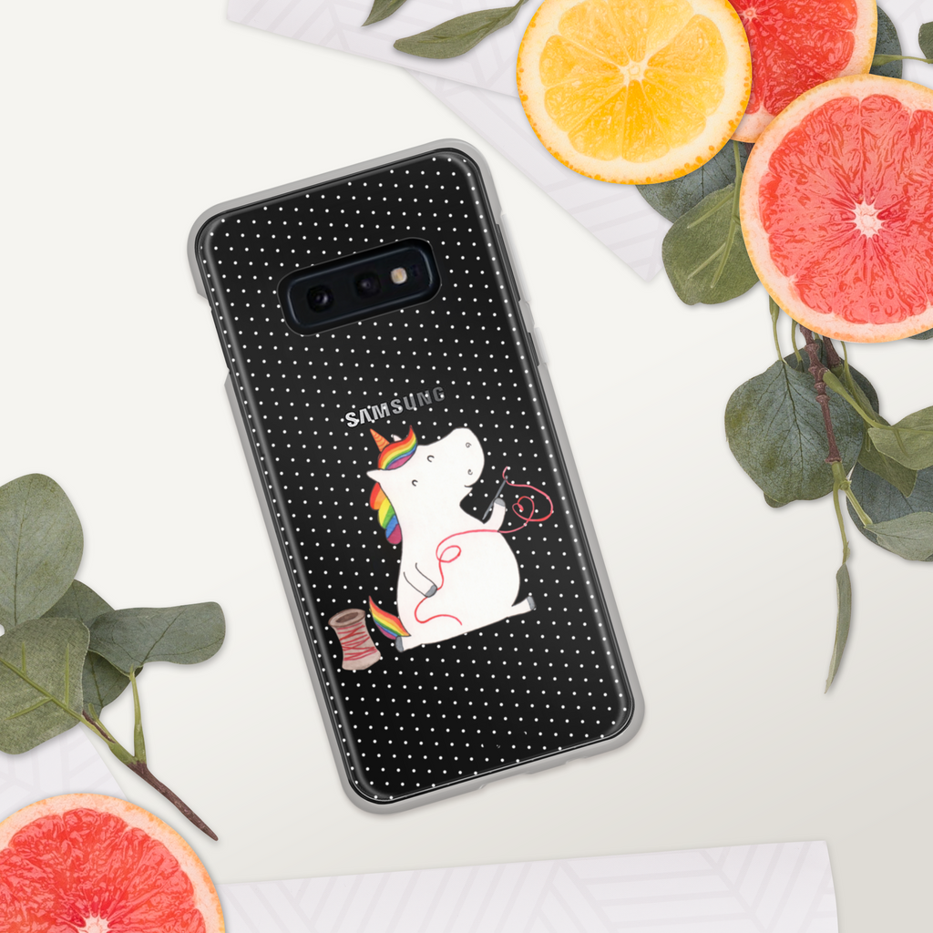 Handyhülle Einhorn Näherin Handyhülle, Handycover, Transparente Handyhülle, Flexible Handyhülle, Handyschutz, Transparent, Durchsichtig, Schutzhülle für Handy, Stilvolle Handyhülle, Robuste Handyhülle, Schutz vor Kratzern, Schützende Handyhülle, Einhorn, Einhörner, Einhorn Deko, Pegasus, Unicorn, Näherin, nähen, Mädchen, Freundin, Häkeln, Stricken, basteln, Nähzimmer