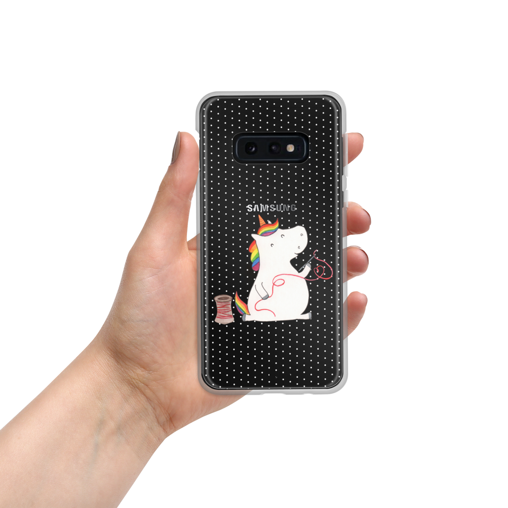 Handyhülle Einhorn Näherin Handyhülle, Handycover, Transparente Handyhülle, Flexible Handyhülle, Handyschutz, Transparent, Durchsichtig, Schutzhülle für Handy, Stilvolle Handyhülle, Robuste Handyhülle, Schutz vor Kratzern, Schützende Handyhülle, Einhorn, Einhörner, Einhorn Deko, Pegasus, Unicorn, Näherin, nähen, Mädchen, Freundin, Häkeln, Stricken, basteln, Nähzimmer