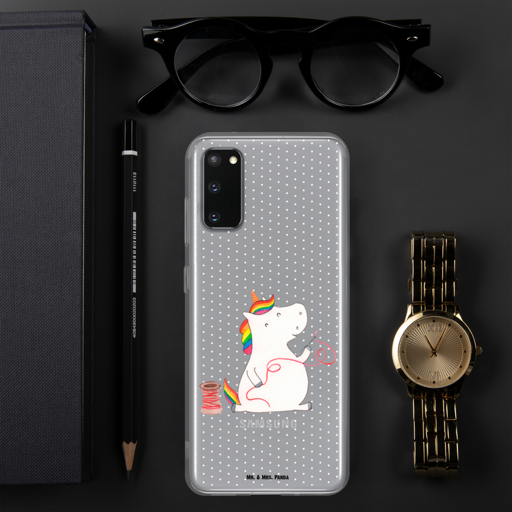 Handyhülle Einhorn Näherin Handyhülle, Handycover, Transparente Handyhülle, Flexible Handyhülle, Handyschutz, Transparent, Durchsichtig, Schutzhülle für Handy, Stilvolle Handyhülle, Robuste Handyhülle, Schutz vor Kratzern, Schützende Handyhülle, Einhorn, Einhörner, Einhorn Deko, Pegasus, Unicorn, Näherin, nähen, Mädchen, Freundin, Häkeln, Stricken, basteln, Nähzimmer