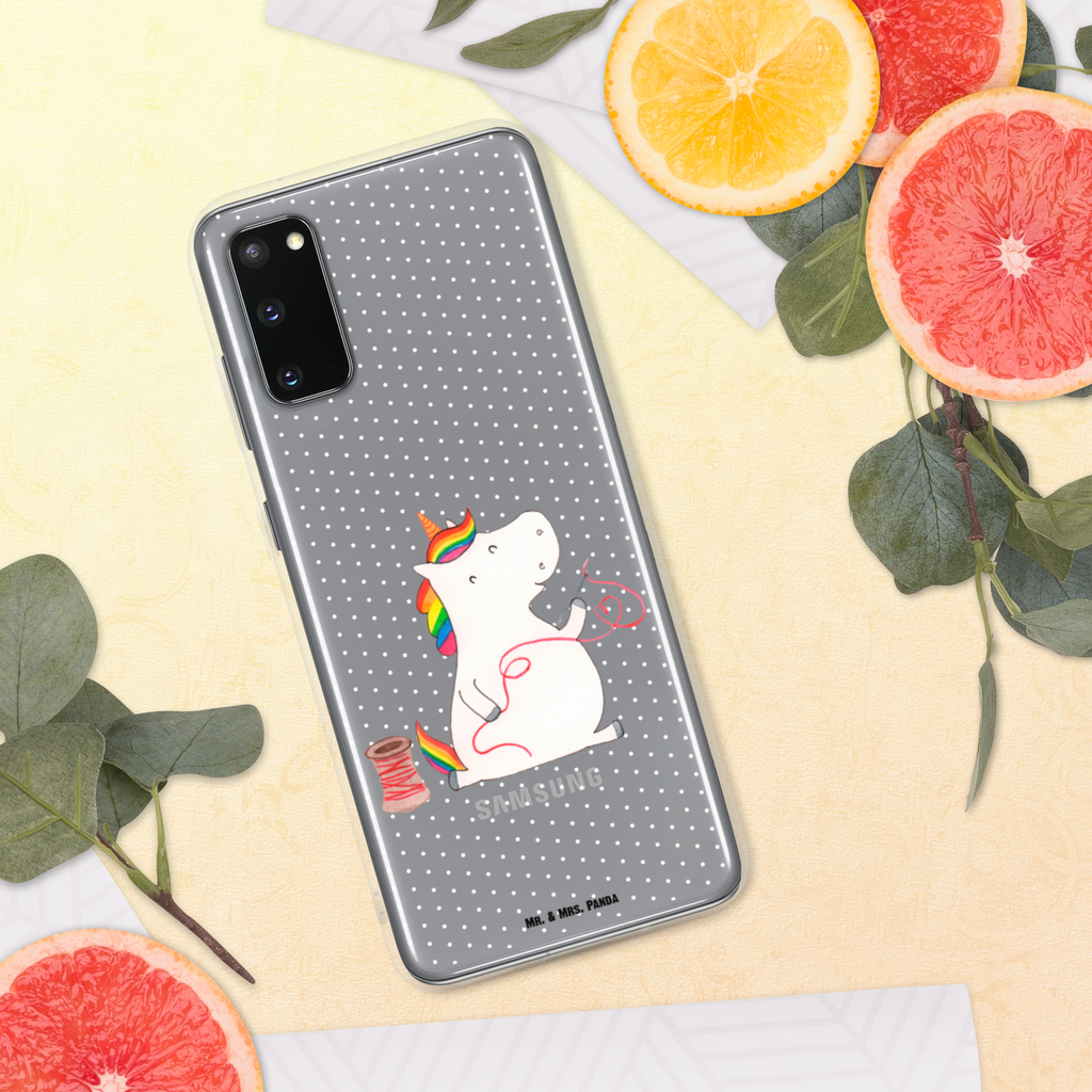 Handyhülle Einhorn Näherin Handyhülle, Handycover, Transparente Handyhülle, Flexible Handyhülle, Handyschutz, Transparent, Durchsichtig, Schutzhülle für Handy, Stilvolle Handyhülle, Robuste Handyhülle, Schutz vor Kratzern, Schützende Handyhülle, Einhorn, Einhörner, Einhorn Deko, Pegasus, Unicorn, Näherin, nähen, Mädchen, Freundin, Häkeln, Stricken, basteln, Nähzimmer