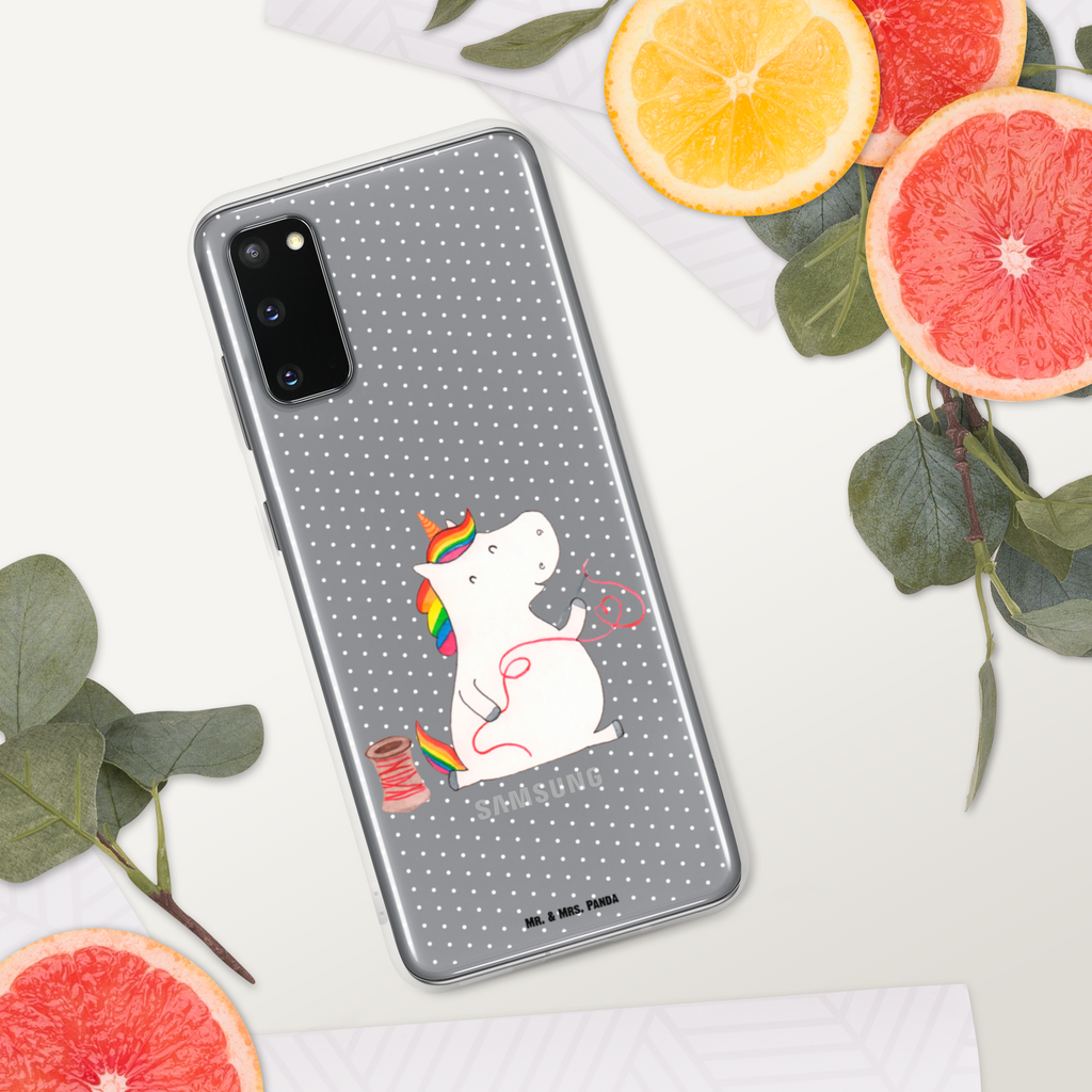 Handyhülle Einhorn Näherin Handyhülle, Handycover, Transparente Handyhülle, Flexible Handyhülle, Handyschutz, Transparent, Durchsichtig, Schutzhülle für Handy, Stilvolle Handyhülle, Robuste Handyhülle, Schutz vor Kratzern, Schützende Handyhülle, Einhorn, Einhörner, Einhorn Deko, Pegasus, Unicorn, Näherin, nähen, Mädchen, Freundin, Häkeln, Stricken, basteln, Nähzimmer