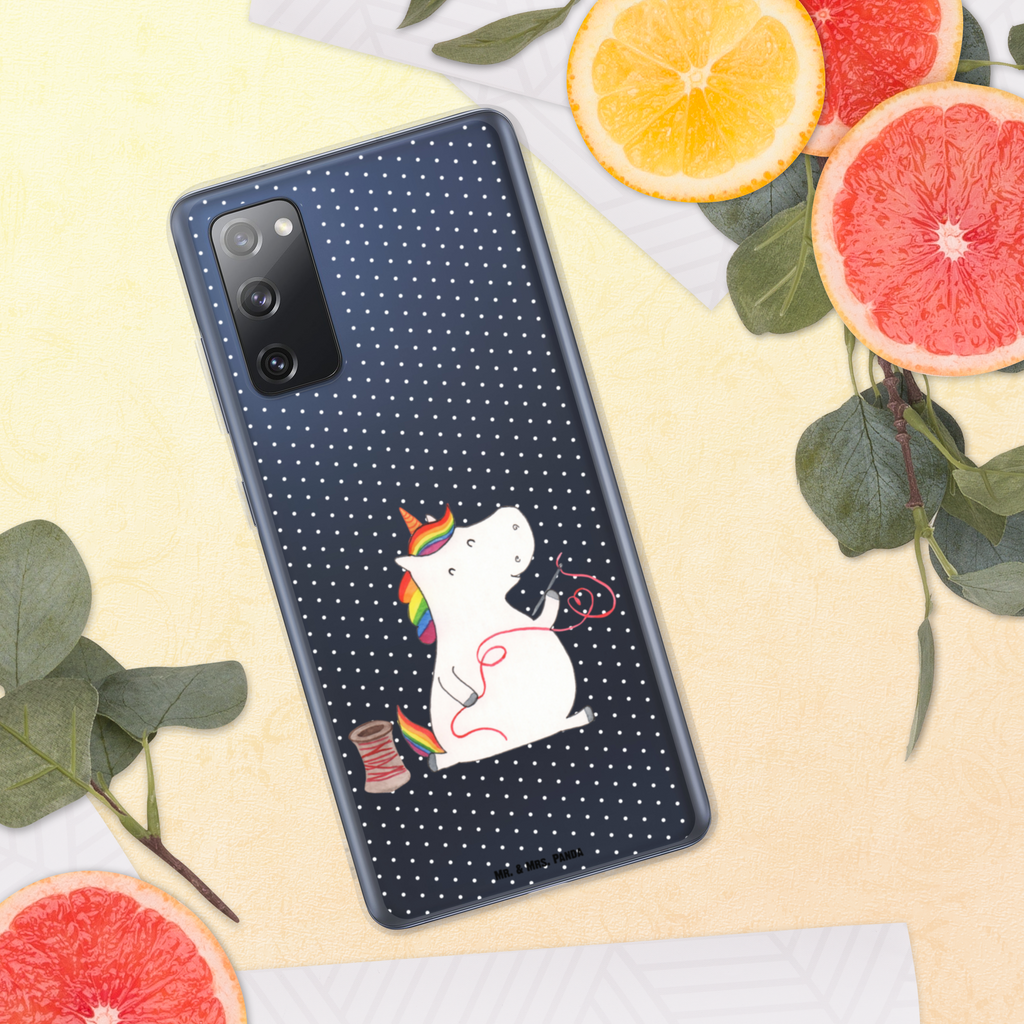 Handyhülle Einhorn Näherin Handyhülle, Handycover, Transparente Handyhülle, Flexible Handyhülle, Handyschutz, Transparent, Durchsichtig, Schutzhülle für Handy, Stilvolle Handyhülle, Robuste Handyhülle, Schutz vor Kratzern, Schützende Handyhülle, Einhorn, Einhörner, Einhorn Deko, Pegasus, Unicorn, Näherin, nähen, Mädchen, Freundin, Häkeln, Stricken, basteln, Nähzimmer