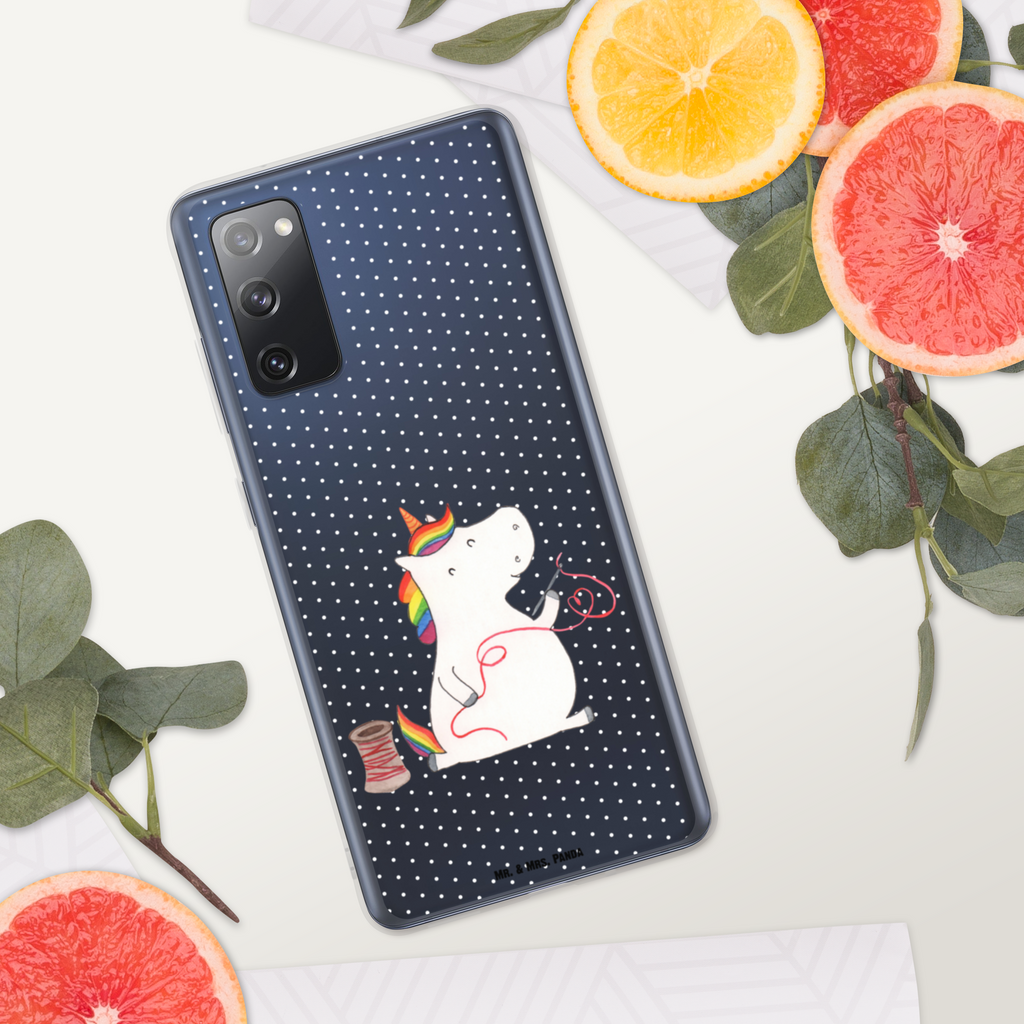 Handyhülle Einhorn Näherin Handyhülle, Handycover, Transparente Handyhülle, Flexible Handyhülle, Handyschutz, Transparent, Durchsichtig, Schutzhülle für Handy, Stilvolle Handyhülle, Robuste Handyhülle, Schutz vor Kratzern, Schützende Handyhülle, Einhorn, Einhörner, Einhorn Deko, Pegasus, Unicorn, Näherin, nähen, Mädchen, Freundin, Häkeln, Stricken, basteln, Nähzimmer