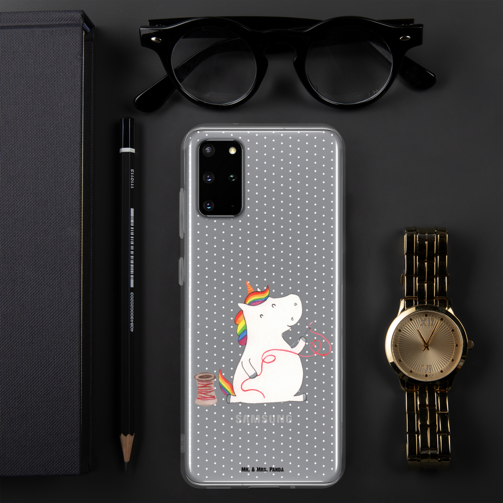 Handyhülle Einhorn Näherin Handyhülle, Handycover, Transparente Handyhülle, Flexible Handyhülle, Handyschutz, Transparent, Durchsichtig, Schutzhülle für Handy, Stilvolle Handyhülle, Robuste Handyhülle, Schutz vor Kratzern, Schützende Handyhülle, Einhorn, Einhörner, Einhorn Deko, Pegasus, Unicorn, Näherin, nähen, Mädchen, Freundin, Häkeln, Stricken, basteln, Nähzimmer