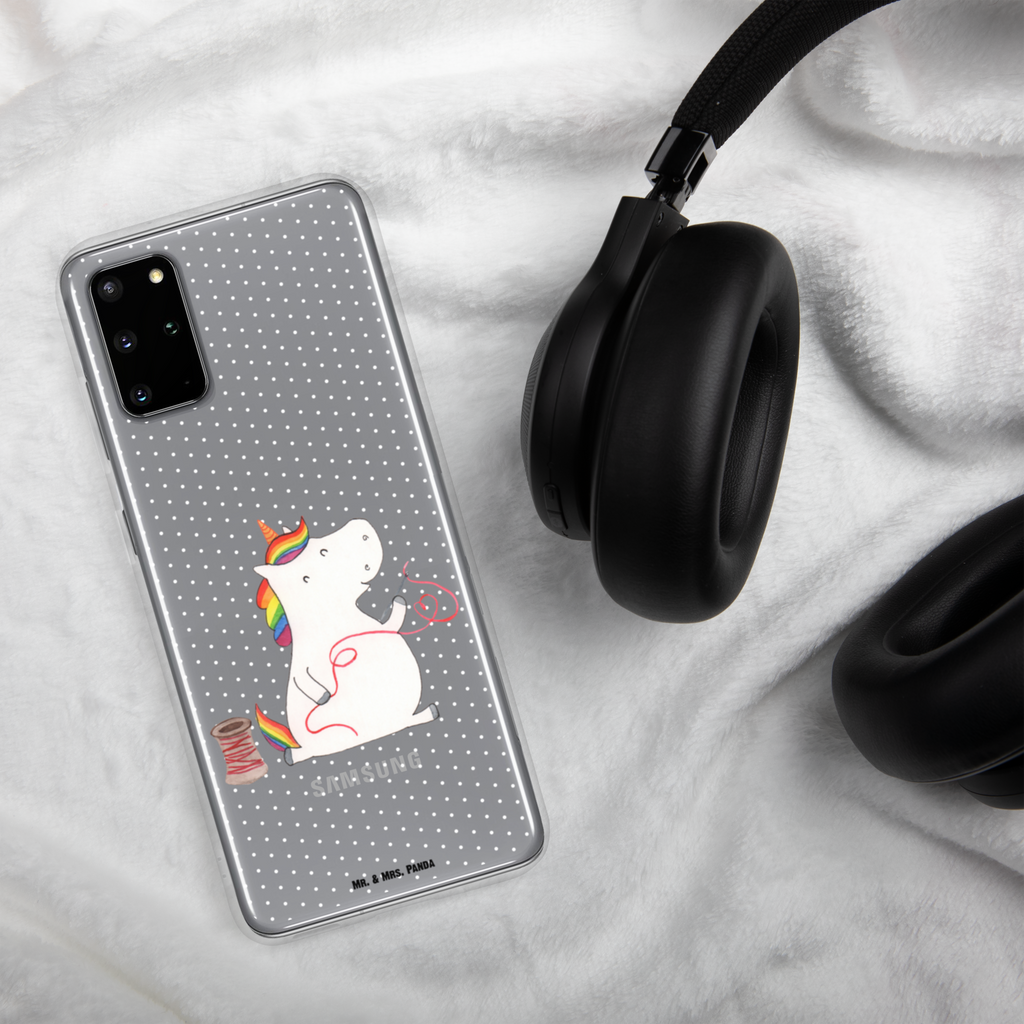 Handyhülle Einhorn Näherin Handyhülle, Handycover, Transparente Handyhülle, Flexible Handyhülle, Handyschutz, Transparent, Durchsichtig, Schutzhülle für Handy, Stilvolle Handyhülle, Robuste Handyhülle, Schutz vor Kratzern, Schützende Handyhülle, Einhorn, Einhörner, Einhorn Deko, Pegasus, Unicorn, Näherin, nähen, Mädchen, Freundin, Häkeln, Stricken, basteln, Nähzimmer