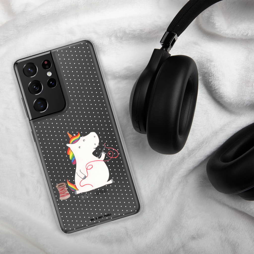 Handyhülle Einhorn Näherin Handyhülle, Handycover, Transparente Handyhülle, Flexible Handyhülle, Handyschutz, Transparent, Durchsichtig, Schutzhülle für Handy, Stilvolle Handyhülle, Robuste Handyhülle, Schutz vor Kratzern, Schützende Handyhülle, Einhorn, Einhörner, Einhorn Deko, Pegasus, Unicorn, Näherin, nähen, Mädchen, Freundin, Häkeln, Stricken, basteln, Nähzimmer
