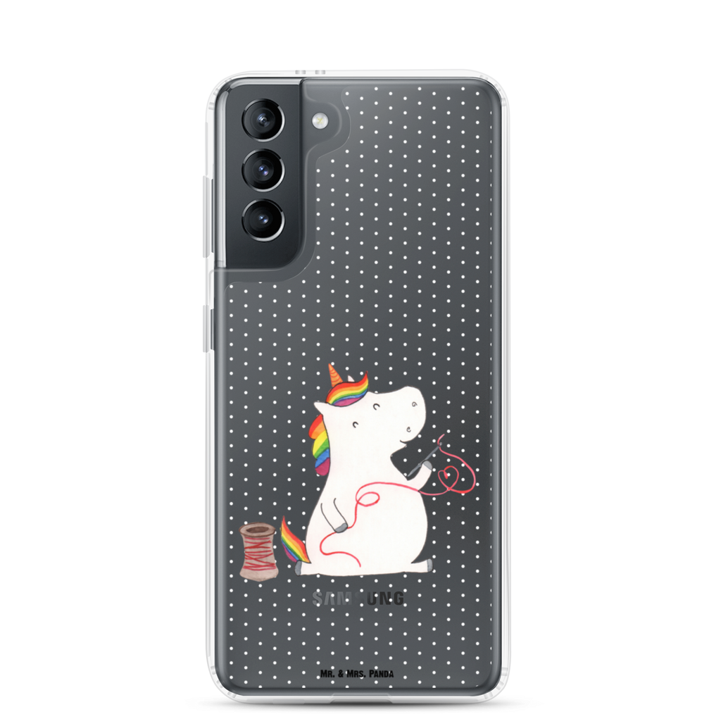 Handyhülle Einhorn Näherin Handyhülle, Handycover, Transparente Handyhülle, Flexible Handyhülle, Handyschutz, Transparent, Durchsichtig, Schutzhülle für Handy, Stilvolle Handyhülle, Robuste Handyhülle, Schutz vor Kratzern, Schützende Handyhülle, Einhorn, Einhörner, Einhorn Deko, Pegasus, Unicorn, Näherin, nähen, Mädchen, Freundin, Häkeln, Stricken, basteln, Nähzimmer