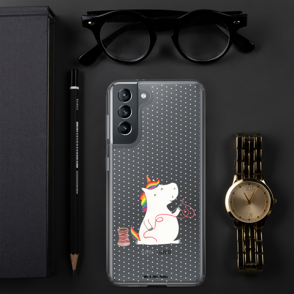 Handyhülle Einhorn Näherin Handyhülle, Handycover, Transparente Handyhülle, Flexible Handyhülle, Handyschutz, Transparent, Durchsichtig, Schutzhülle für Handy, Stilvolle Handyhülle, Robuste Handyhülle, Schutz vor Kratzern, Schützende Handyhülle, Einhorn, Einhörner, Einhorn Deko, Pegasus, Unicorn, Näherin, nähen, Mädchen, Freundin, Häkeln, Stricken, basteln, Nähzimmer