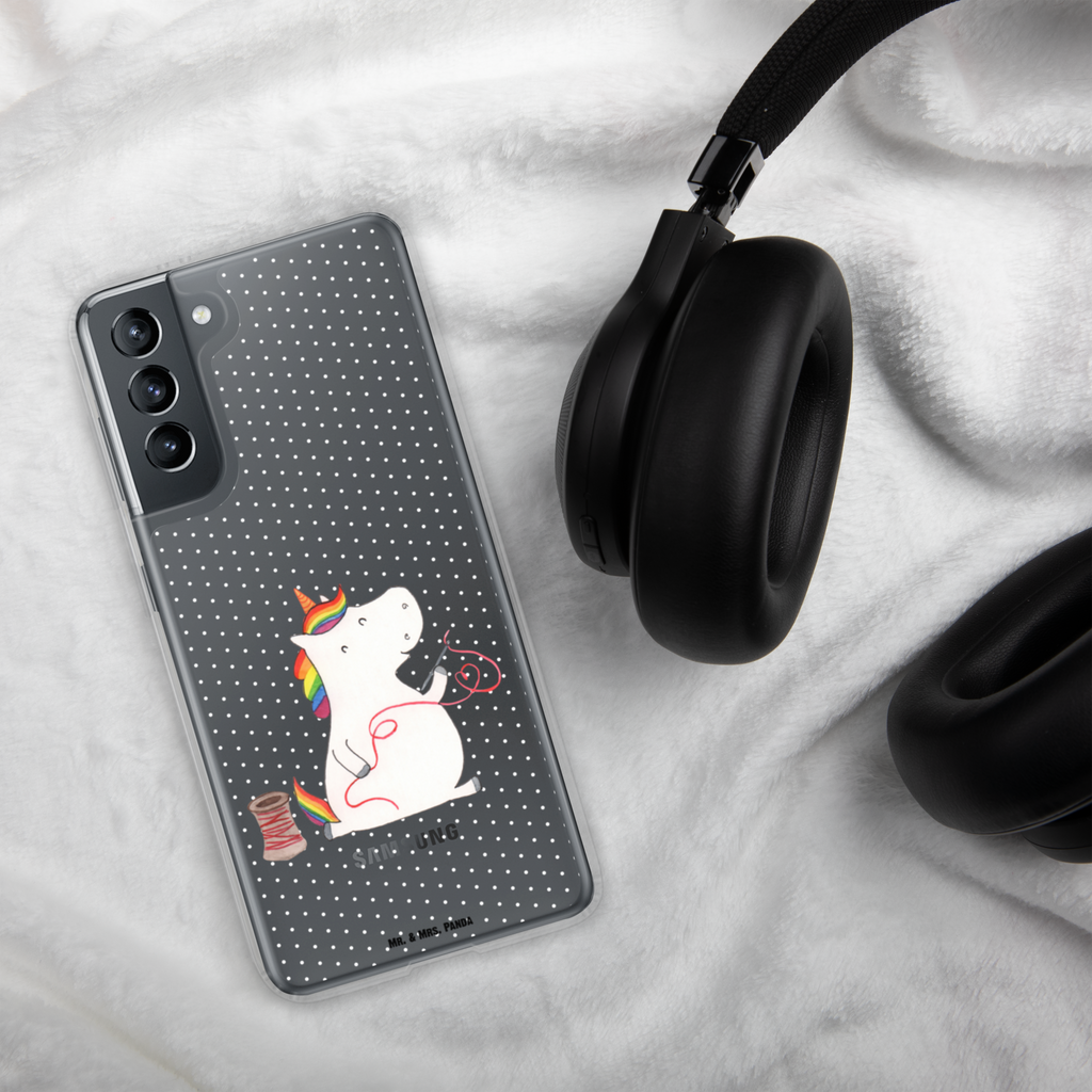 Handyhülle Einhorn Näherin Handyhülle, Handycover, Transparente Handyhülle, Flexible Handyhülle, Handyschutz, Transparent, Durchsichtig, Schutzhülle für Handy, Stilvolle Handyhülle, Robuste Handyhülle, Schutz vor Kratzern, Schützende Handyhülle, Einhorn, Einhörner, Einhorn Deko, Pegasus, Unicorn, Näherin, nähen, Mädchen, Freundin, Häkeln, Stricken, basteln, Nähzimmer