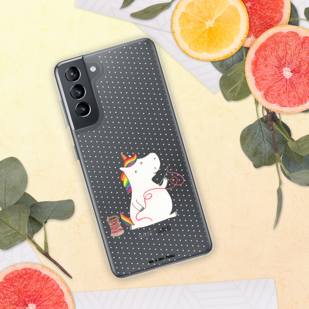 Handyhülle Einhorn Näherin Handyhülle, Handycover, Transparente Handyhülle, Flexible Handyhülle, Handyschutz, Transparent, Durchsichtig, Schutzhülle für Handy, Stilvolle Handyhülle, Robuste Handyhülle, Schutz vor Kratzern, Schützende Handyhülle, Einhorn, Einhörner, Einhorn Deko, Pegasus, Unicorn, Näherin, nähen, Mädchen, Freundin, Häkeln, Stricken, basteln, Nähzimmer