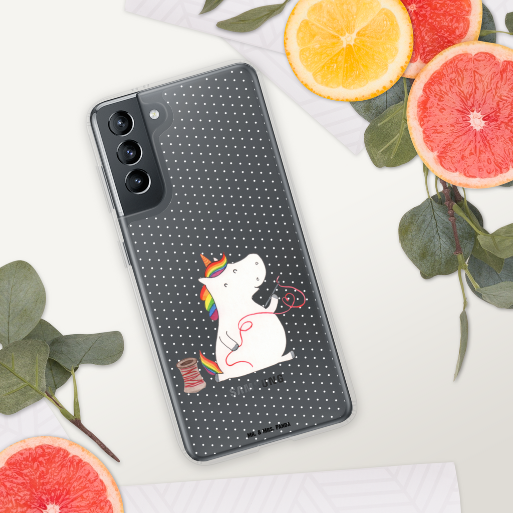 Handyhülle Einhorn Näherin Handyhülle, Handycover, Transparente Handyhülle, Flexible Handyhülle, Handyschutz, Transparent, Durchsichtig, Schutzhülle für Handy, Stilvolle Handyhülle, Robuste Handyhülle, Schutz vor Kratzern, Schützende Handyhülle, Einhorn, Einhörner, Einhorn Deko, Pegasus, Unicorn, Näherin, nähen, Mädchen, Freundin, Häkeln, Stricken, basteln, Nähzimmer