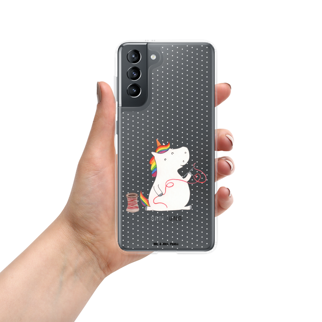 Handyhülle Einhorn Näherin Handyhülle, Handycover, Transparente Handyhülle, Flexible Handyhülle, Handyschutz, Transparent, Durchsichtig, Schutzhülle für Handy, Stilvolle Handyhülle, Robuste Handyhülle, Schutz vor Kratzern, Schützende Handyhülle, Einhorn, Einhörner, Einhorn Deko, Pegasus, Unicorn, Näherin, nähen, Mädchen, Freundin, Häkeln, Stricken, basteln, Nähzimmer