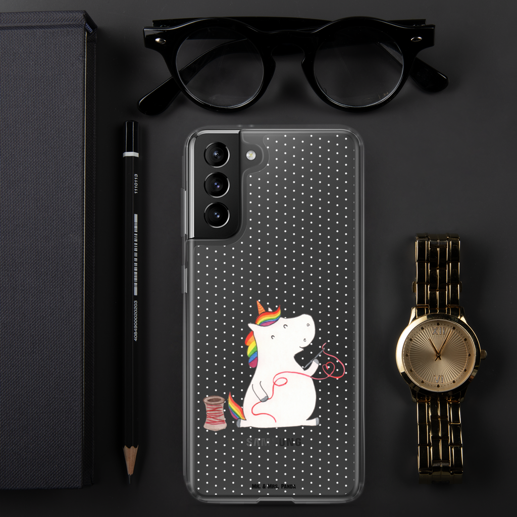 Handyhülle Einhorn Näherin Handyhülle, Handycover, Transparente Handyhülle, Flexible Handyhülle, Handyschutz, Transparent, Durchsichtig, Schutzhülle für Handy, Stilvolle Handyhülle, Robuste Handyhülle, Schutz vor Kratzern, Schützende Handyhülle, Einhorn, Einhörner, Einhorn Deko, Pegasus, Unicorn, Näherin, nähen, Mädchen, Freundin, Häkeln, Stricken, basteln, Nähzimmer