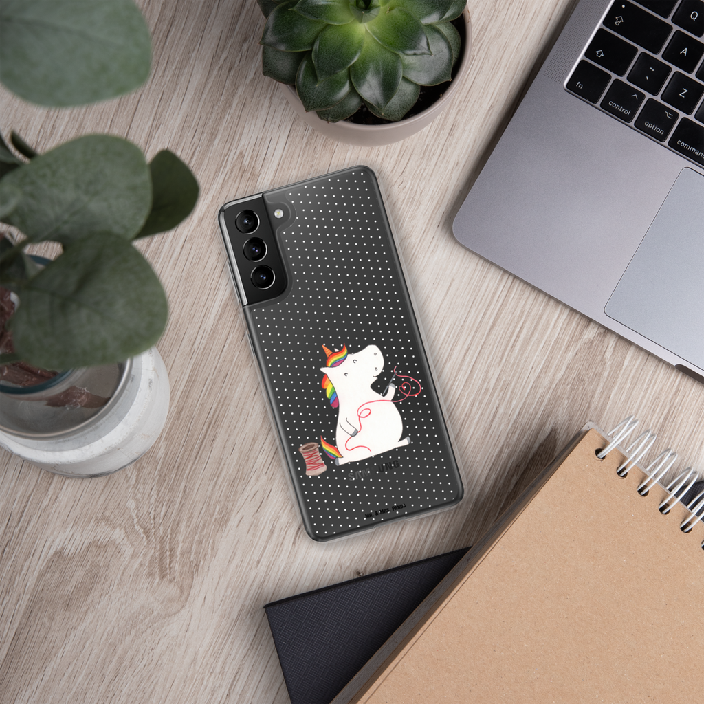 Handyhülle Einhorn Näherin Handyhülle, Handycover, Transparente Handyhülle, Flexible Handyhülle, Handyschutz, Transparent, Durchsichtig, Schutzhülle für Handy, Stilvolle Handyhülle, Robuste Handyhülle, Schutz vor Kratzern, Schützende Handyhülle, Einhorn, Einhörner, Einhorn Deko, Pegasus, Unicorn, Näherin, nähen, Mädchen, Freundin, Häkeln, Stricken, basteln, Nähzimmer