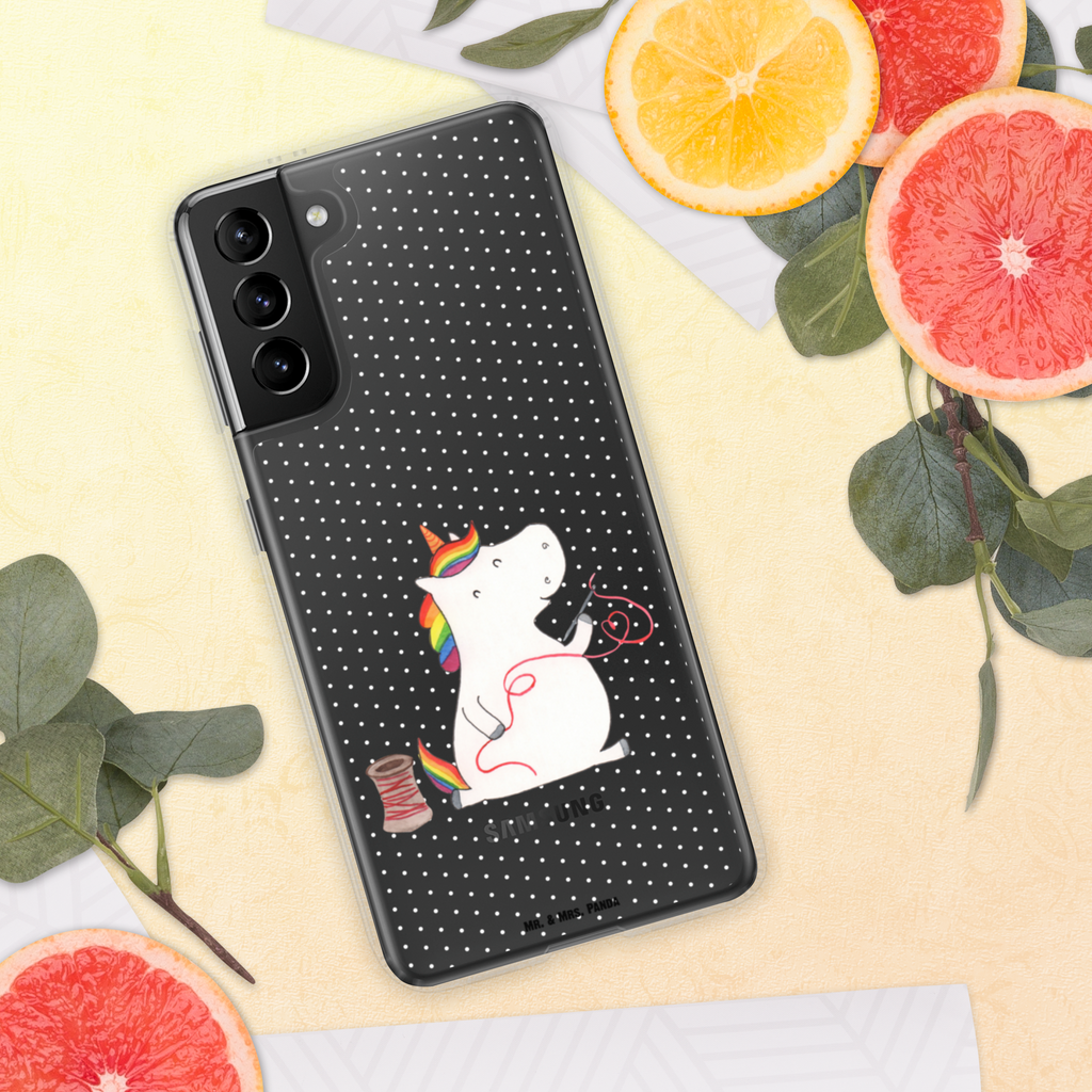 Handyhülle Einhorn Näherin Handyhülle, Handycover, Transparente Handyhülle, Flexible Handyhülle, Handyschutz, Transparent, Durchsichtig, Schutzhülle für Handy, Stilvolle Handyhülle, Robuste Handyhülle, Schutz vor Kratzern, Schützende Handyhülle, Einhorn, Einhörner, Einhorn Deko, Pegasus, Unicorn, Näherin, nähen, Mädchen, Freundin, Häkeln, Stricken, basteln, Nähzimmer