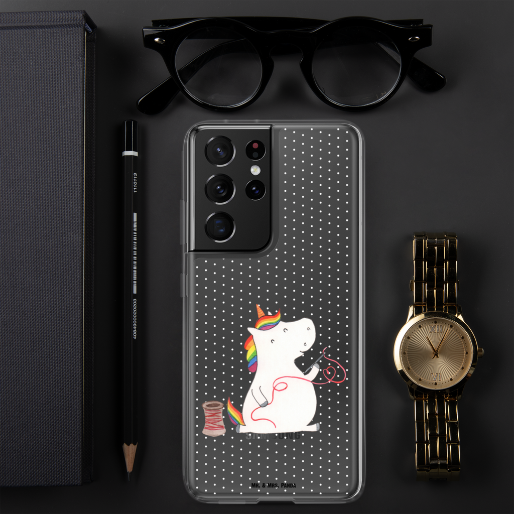 Handyhülle Einhorn Näherin Handyhülle, Handycover, Transparente Handyhülle, Flexible Handyhülle, Handyschutz, Transparent, Durchsichtig, Schutzhülle für Handy, Stilvolle Handyhülle, Robuste Handyhülle, Schutz vor Kratzern, Schützende Handyhülle, Einhorn, Einhörner, Einhorn Deko, Pegasus, Unicorn, Näherin, nähen, Mädchen, Freundin, Häkeln, Stricken, basteln, Nähzimmer