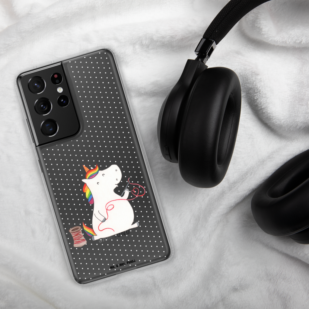 Handyhülle Einhorn Näherin Handyhülle, Handycover, Transparente Handyhülle, Flexible Handyhülle, Handyschutz, Transparent, Durchsichtig, Schutzhülle für Handy, Stilvolle Handyhülle, Robuste Handyhülle, Schutz vor Kratzern, Schützende Handyhülle, Einhorn, Einhörner, Einhorn Deko, Pegasus, Unicorn, Näherin, nähen, Mädchen, Freundin, Häkeln, Stricken, basteln, Nähzimmer