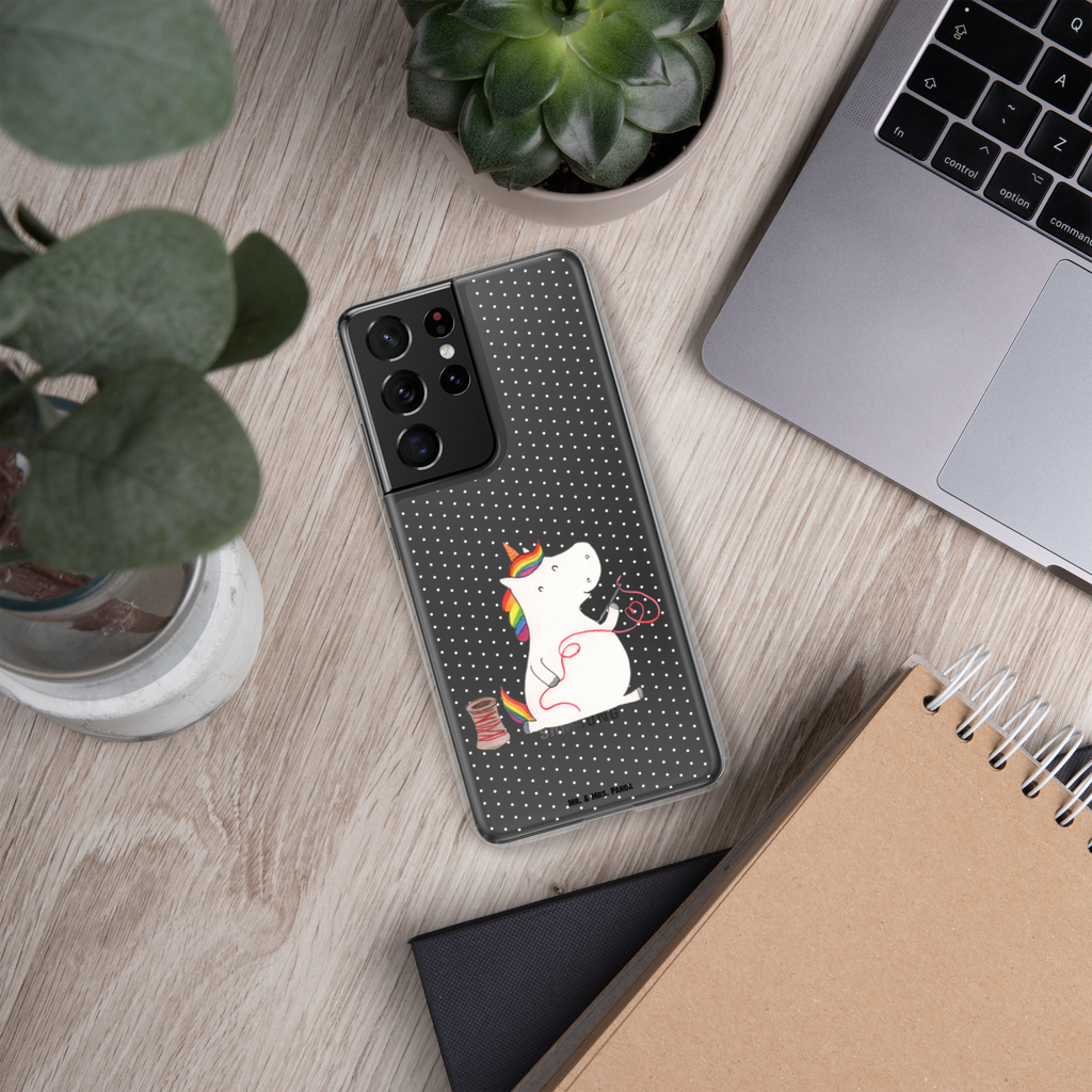Handyhülle Einhorn Näherin Handyhülle, Handycover, Transparente Handyhülle, Flexible Handyhülle, Handyschutz, Transparent, Durchsichtig, Schutzhülle für Handy, Stilvolle Handyhülle, Robuste Handyhülle, Schutz vor Kratzern, Schützende Handyhülle, Einhorn, Einhörner, Einhorn Deko, Pegasus, Unicorn, Näherin, nähen, Mädchen, Freundin, Häkeln, Stricken, basteln, Nähzimmer