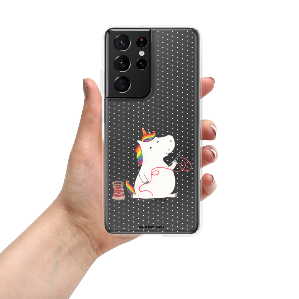 Handyhülle Einhorn Näherin Handyhülle, Handycover, Transparente Handyhülle, Flexible Handyhülle, Handyschutz, Transparent, Durchsichtig, Schutzhülle für Handy, Stilvolle Handyhülle, Robuste Handyhülle, Schutz vor Kratzern, Schützende Handyhülle, Einhorn, Einhörner, Einhorn Deko, Pegasus, Unicorn, Näherin, nähen, Mädchen, Freundin, Häkeln, Stricken, basteln, Nähzimmer