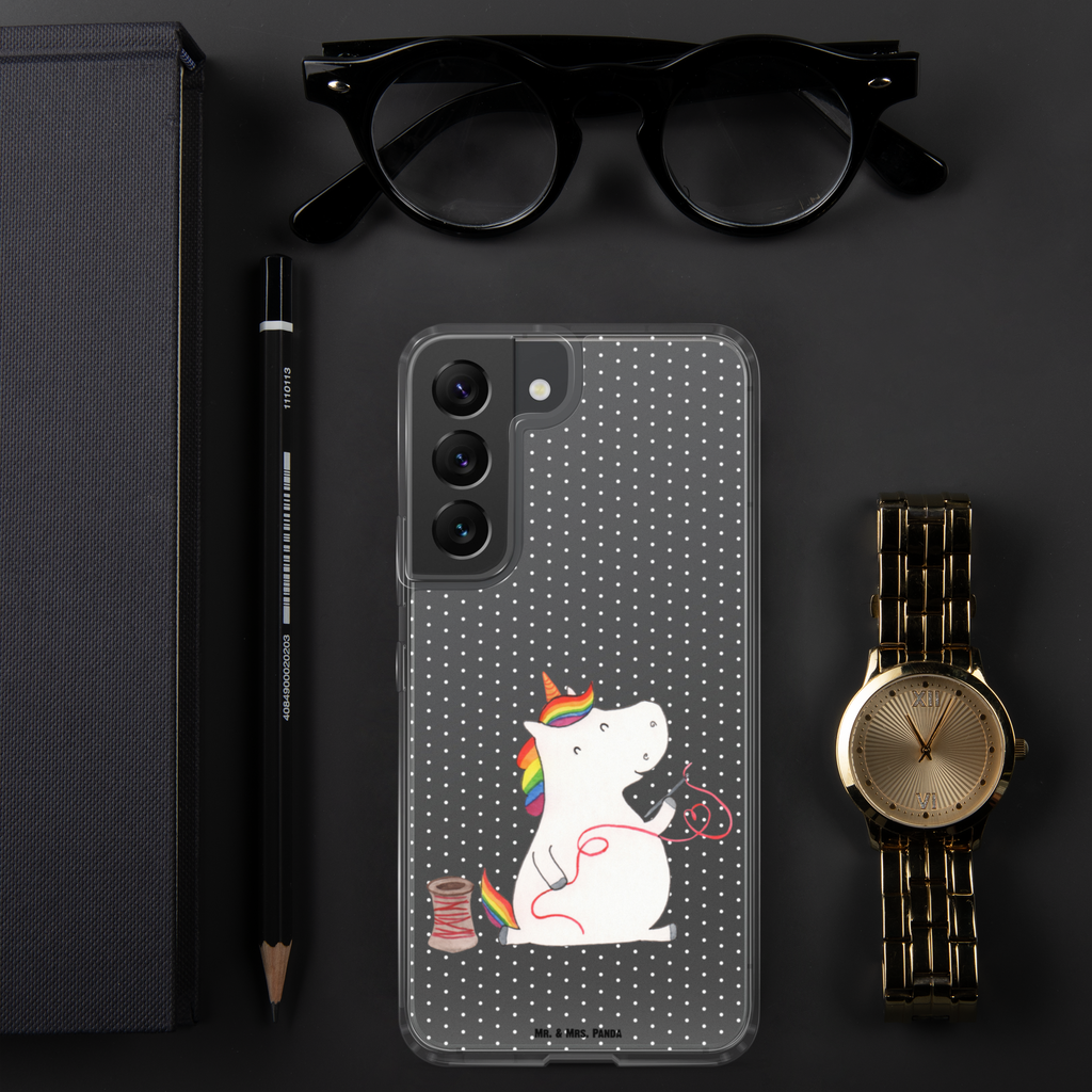 Handyhülle Einhorn Näherin Handyhülle, Handycover, Transparente Handyhülle, Flexible Handyhülle, Handyschutz, Transparent, Durchsichtig, Schutzhülle für Handy, Stilvolle Handyhülle, Robuste Handyhülle, Schutz vor Kratzern, Schützende Handyhülle, Einhorn, Einhörner, Einhorn Deko, Pegasus, Unicorn, Näherin, nähen, Mädchen, Freundin, Häkeln, Stricken, basteln, Nähzimmer