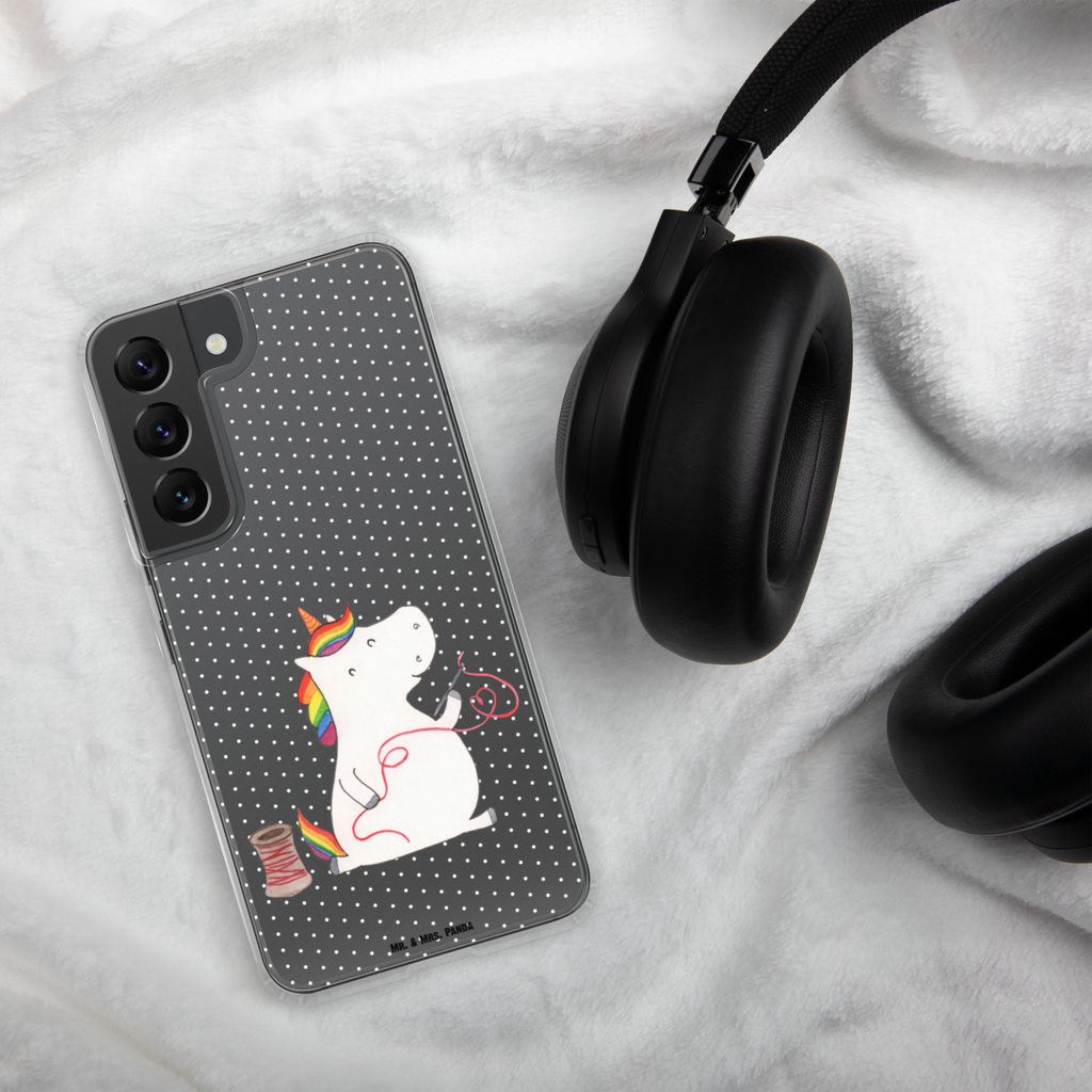 Handyhülle Einhorn Näherin Handyhülle, Handycover, Transparente Handyhülle, Flexible Handyhülle, Handyschutz, Transparent, Durchsichtig, Schutzhülle für Handy, Stilvolle Handyhülle, Robuste Handyhülle, Schutz vor Kratzern, Schützende Handyhülle, Einhorn, Einhörner, Einhorn Deko, Pegasus, Unicorn, Näherin, nähen, Mädchen, Freundin, Häkeln, Stricken, basteln, Nähzimmer