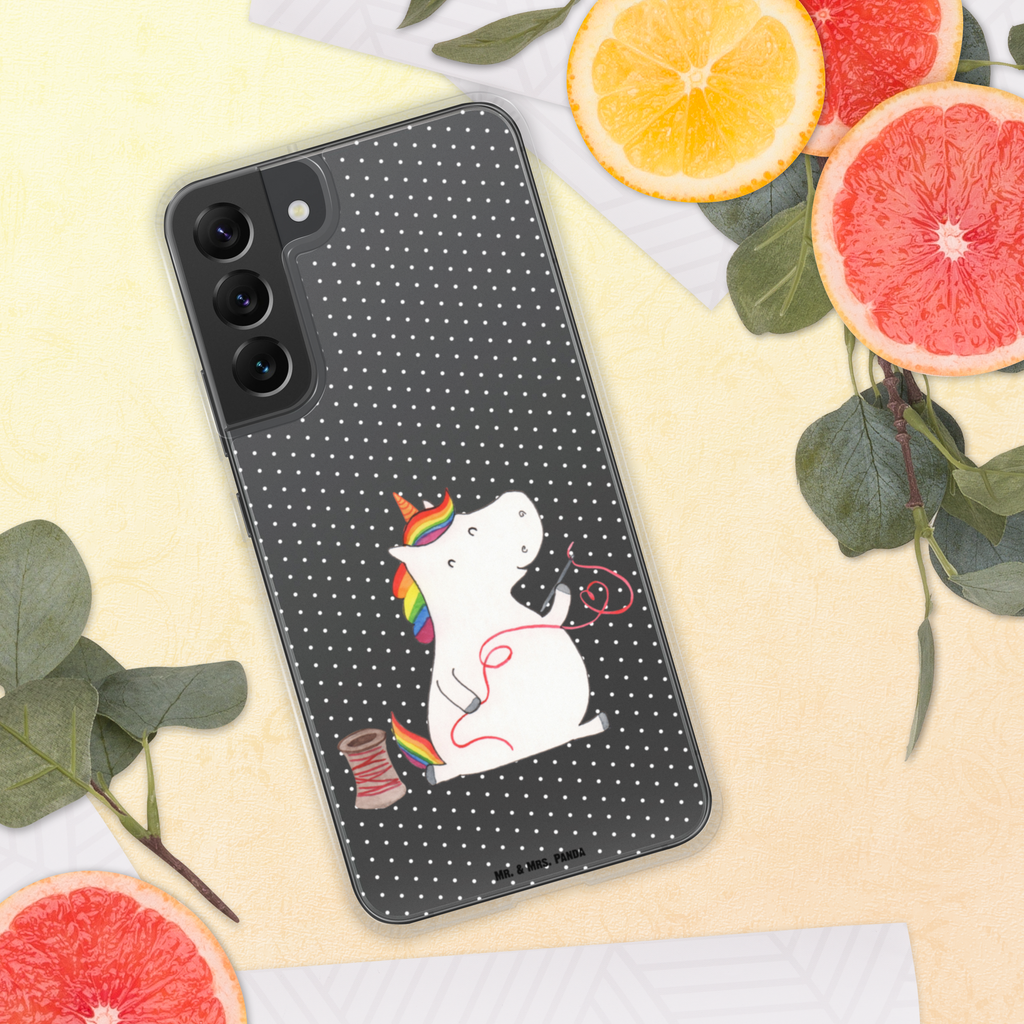 Handyhülle Einhorn Näherin Handyhülle, Handycover, Transparente Handyhülle, Flexible Handyhülle, Handyschutz, Transparent, Durchsichtig, Schutzhülle für Handy, Stilvolle Handyhülle, Robuste Handyhülle, Schutz vor Kratzern, Schützende Handyhülle, Einhorn, Einhörner, Einhorn Deko, Pegasus, Unicorn, Näherin, nähen, Mädchen, Freundin, Häkeln, Stricken, basteln, Nähzimmer