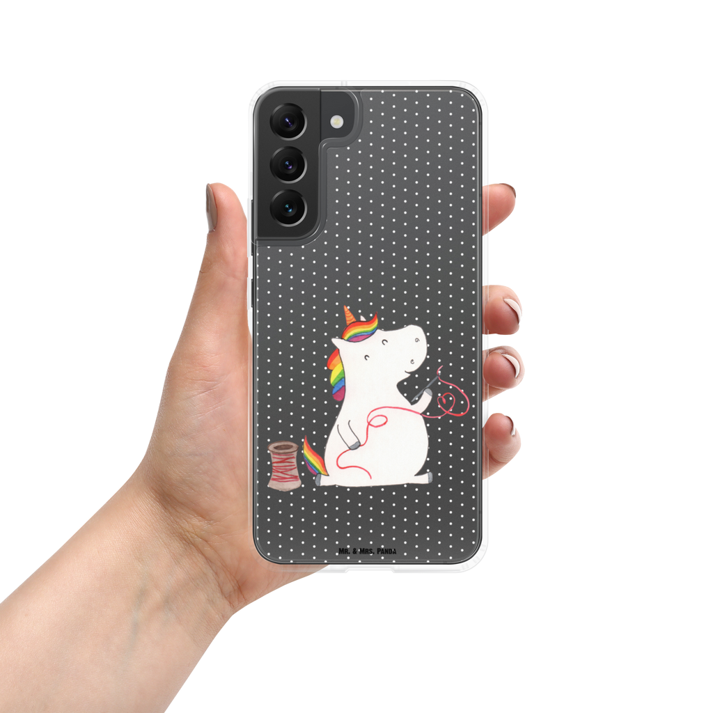 Handyhülle Einhorn Näherin Handyhülle, Handycover, Transparente Handyhülle, Flexible Handyhülle, Handyschutz, Transparent, Durchsichtig, Schutzhülle für Handy, Stilvolle Handyhülle, Robuste Handyhülle, Schutz vor Kratzern, Schützende Handyhülle, Einhorn, Einhörner, Einhorn Deko, Pegasus, Unicorn, Näherin, nähen, Mädchen, Freundin, Häkeln, Stricken, basteln, Nähzimmer