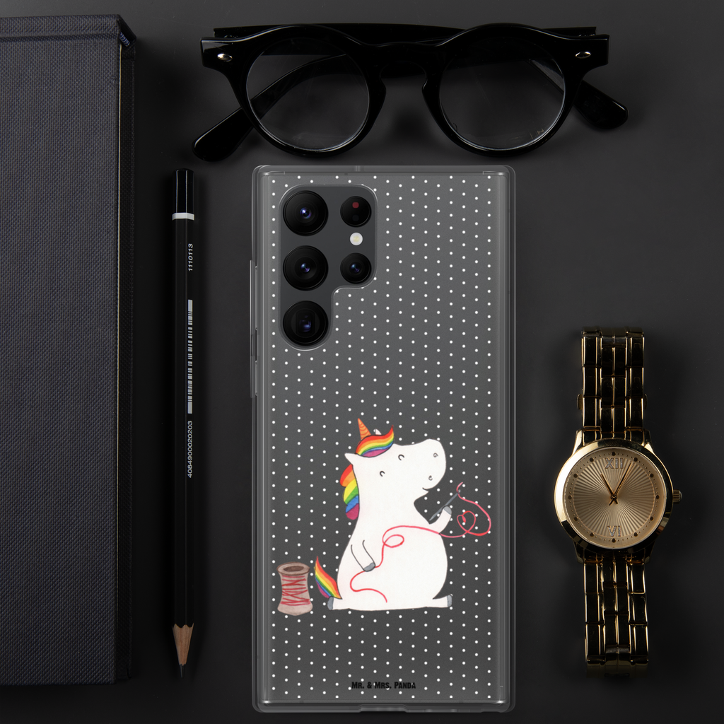 Handyhülle Einhorn Näherin Handyhülle, Handycover, Transparente Handyhülle, Flexible Handyhülle, Handyschutz, Transparent, Durchsichtig, Schutzhülle für Handy, Stilvolle Handyhülle, Robuste Handyhülle, Schutz vor Kratzern, Schützende Handyhülle, Einhorn, Einhörner, Einhorn Deko, Pegasus, Unicorn, Näherin, nähen, Mädchen, Freundin, Häkeln, Stricken, basteln, Nähzimmer