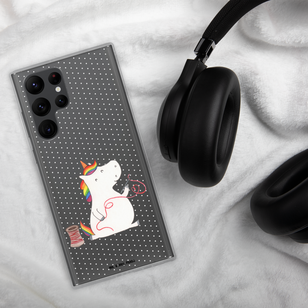 Handyhülle Einhorn Näherin Handyhülle, Handycover, Transparente Handyhülle, Flexible Handyhülle, Handyschutz, Transparent, Durchsichtig, Schutzhülle für Handy, Stilvolle Handyhülle, Robuste Handyhülle, Schutz vor Kratzern, Schützende Handyhülle, Einhorn, Einhörner, Einhorn Deko, Pegasus, Unicorn, Näherin, nähen, Mädchen, Freundin, Häkeln, Stricken, basteln, Nähzimmer