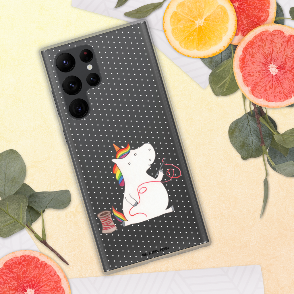 Handyhülle Einhorn Näherin Handyhülle, Handycover, Transparente Handyhülle, Flexible Handyhülle, Handyschutz, Transparent, Durchsichtig, Schutzhülle für Handy, Stilvolle Handyhülle, Robuste Handyhülle, Schutz vor Kratzern, Schützende Handyhülle, Einhorn, Einhörner, Einhorn Deko, Pegasus, Unicorn, Näherin, nähen, Mädchen, Freundin, Häkeln, Stricken, basteln, Nähzimmer