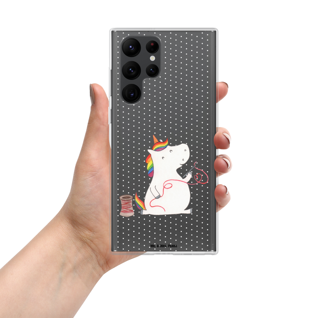 Handyhülle Einhorn Näherin Handyhülle, Handycover, Transparente Handyhülle, Flexible Handyhülle, Handyschutz, Transparent, Durchsichtig, Schutzhülle für Handy, Stilvolle Handyhülle, Robuste Handyhülle, Schutz vor Kratzern, Schützende Handyhülle, Einhorn, Einhörner, Einhorn Deko, Pegasus, Unicorn, Näherin, nähen, Mädchen, Freundin, Häkeln, Stricken, basteln, Nähzimmer