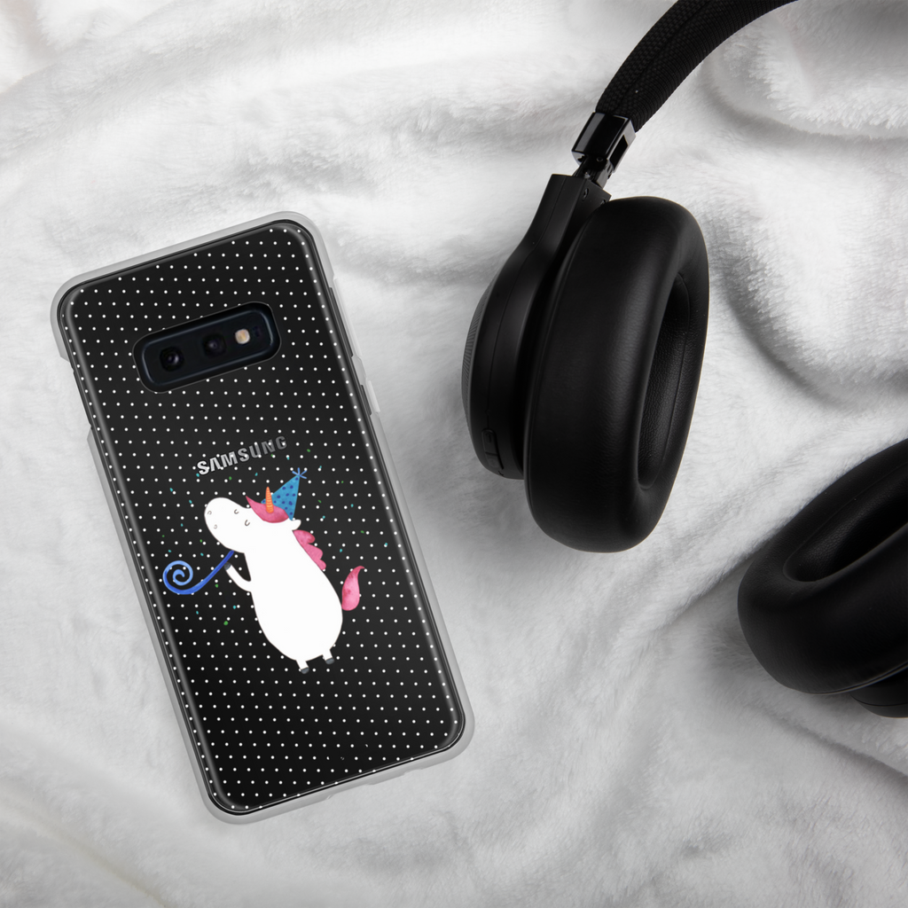 Handyhülle Einhorn Party Handyhülle, Handycover, Transparente Handyhülle, Flexible Handyhülle, Handyschutz, Transparent, Durchsichtig, Schutzhülle für Handy, Stilvolle Handyhülle, Robuste Handyhülle, Schutz vor Kratzern, Schützende Handyhülle, Einhorn, Einhörner, Einhorn Deko, Pegasus, Unicorn, Glitzer, Konfetti, Party, Geburtstag, Feier, Fest, Alkohol, Disco, Club