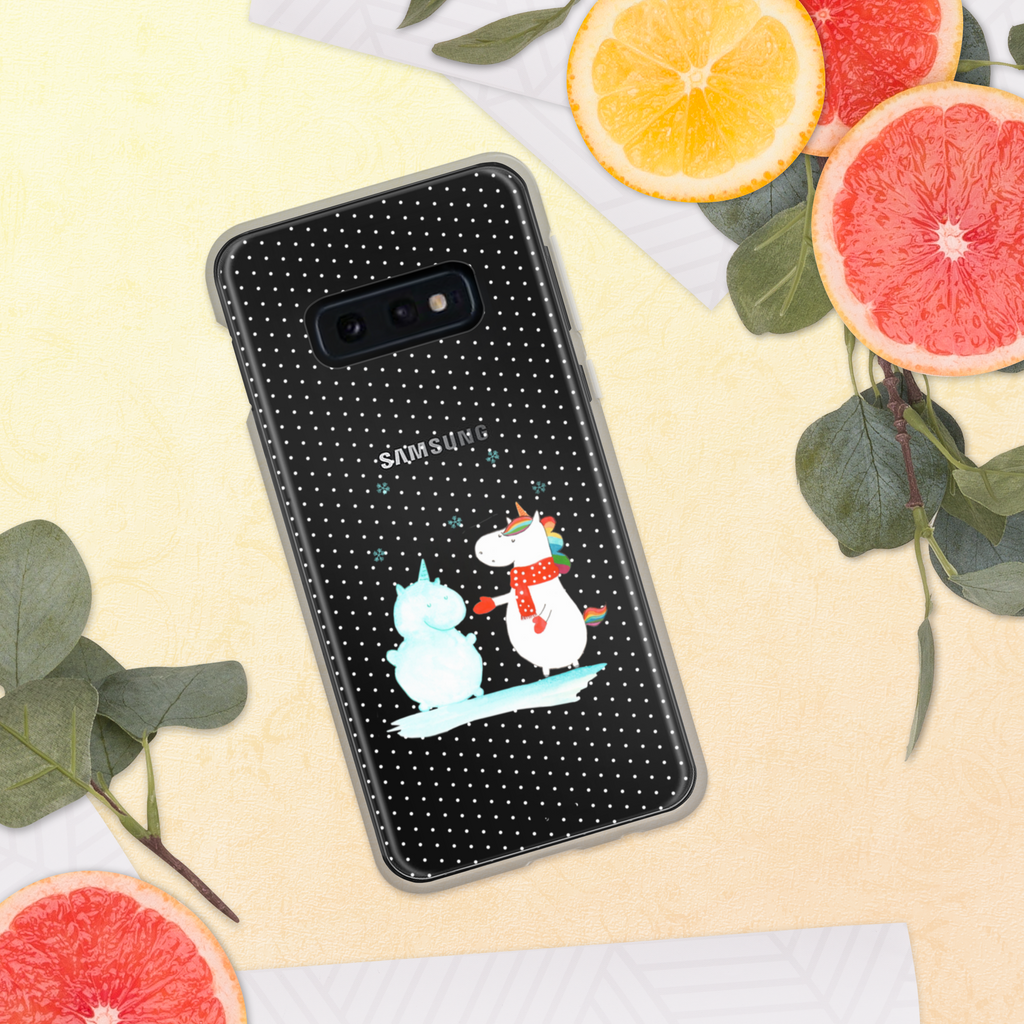 Handyhülle Einhorn Schneemann Handyhülle, Handycover, Transparente Handyhülle, Flexible Handyhülle, Handyschutz, Transparent, Durchsichtig, Schutzhülle für Handy, Stilvolle Handyhülle, Robuste Handyhülle, Schutz vor Kratzern, Schützende Handyhülle, Einhorn, Einhörner, Einhorn Deko, Pegasus, Unicorn, Schneemann, Winter, Schnee, Kuchen, Weihnachten, kalt, Mütze, Handschuhe, X-Mas