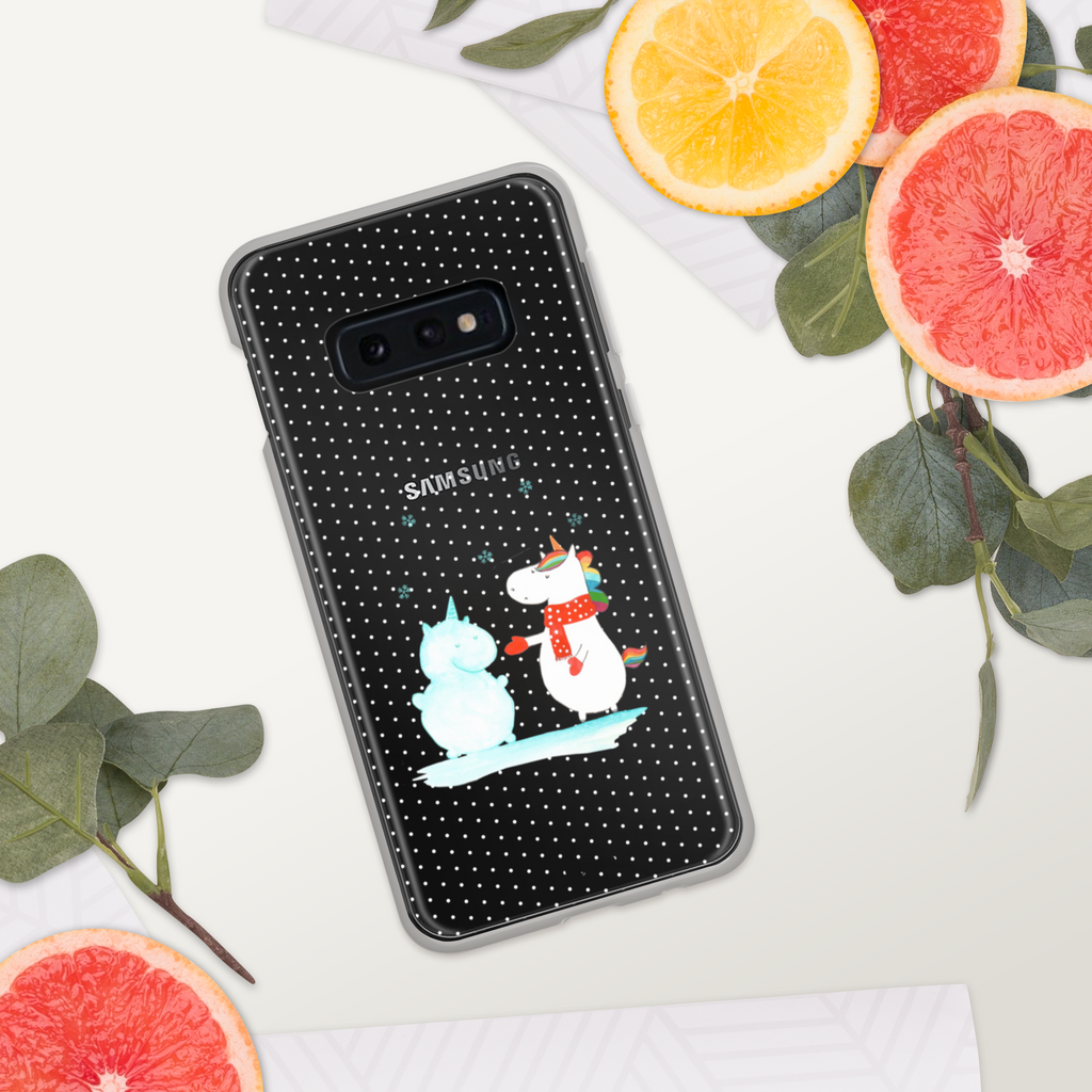 Handyhülle Einhorn Schneemann Handyhülle, Handycover, Transparente Handyhülle, Flexible Handyhülle, Handyschutz, Transparent, Durchsichtig, Schutzhülle für Handy, Stilvolle Handyhülle, Robuste Handyhülle, Schutz vor Kratzern, Schützende Handyhülle, Einhorn, Einhörner, Einhorn Deko, Pegasus, Unicorn, Schneemann, Winter, Schnee, Kuchen, Weihnachten, kalt, Mütze, Handschuhe, X-Mas