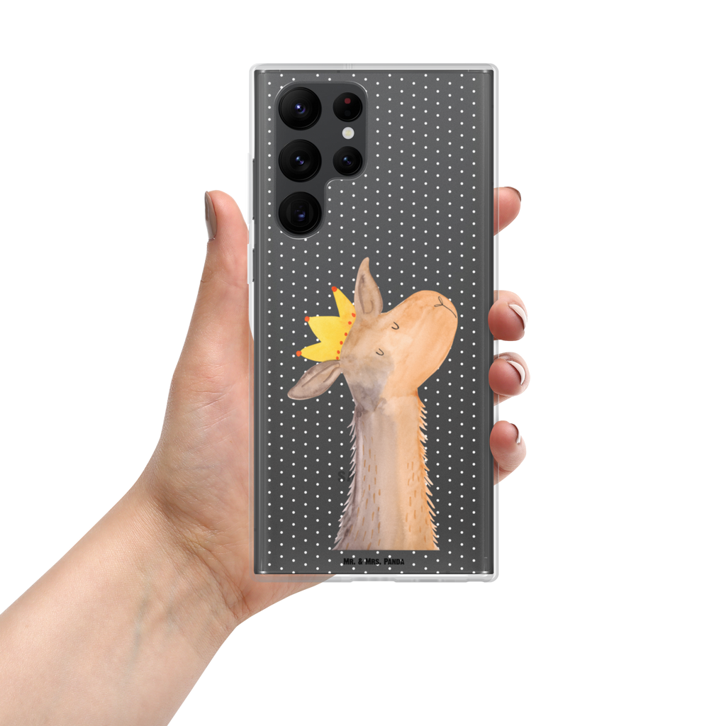 Handyhülle Lamakopf König Handyhülle, Handycover, Transparente Handyhülle, Flexible Handyhülle, Handyschutz, Transparent, Durchsichtig, Schutzhülle für Handy, Stilvolle Handyhülle, Robuste Handyhülle, Schutz vor Kratzern, Schützende Handyhülle, Lama, Alpaka, Lamas, König, Königin, Freundin, Mama, Papa, Büro Kollege, Kollegin, Chef, Vorgesetzter, Abi, Abitur