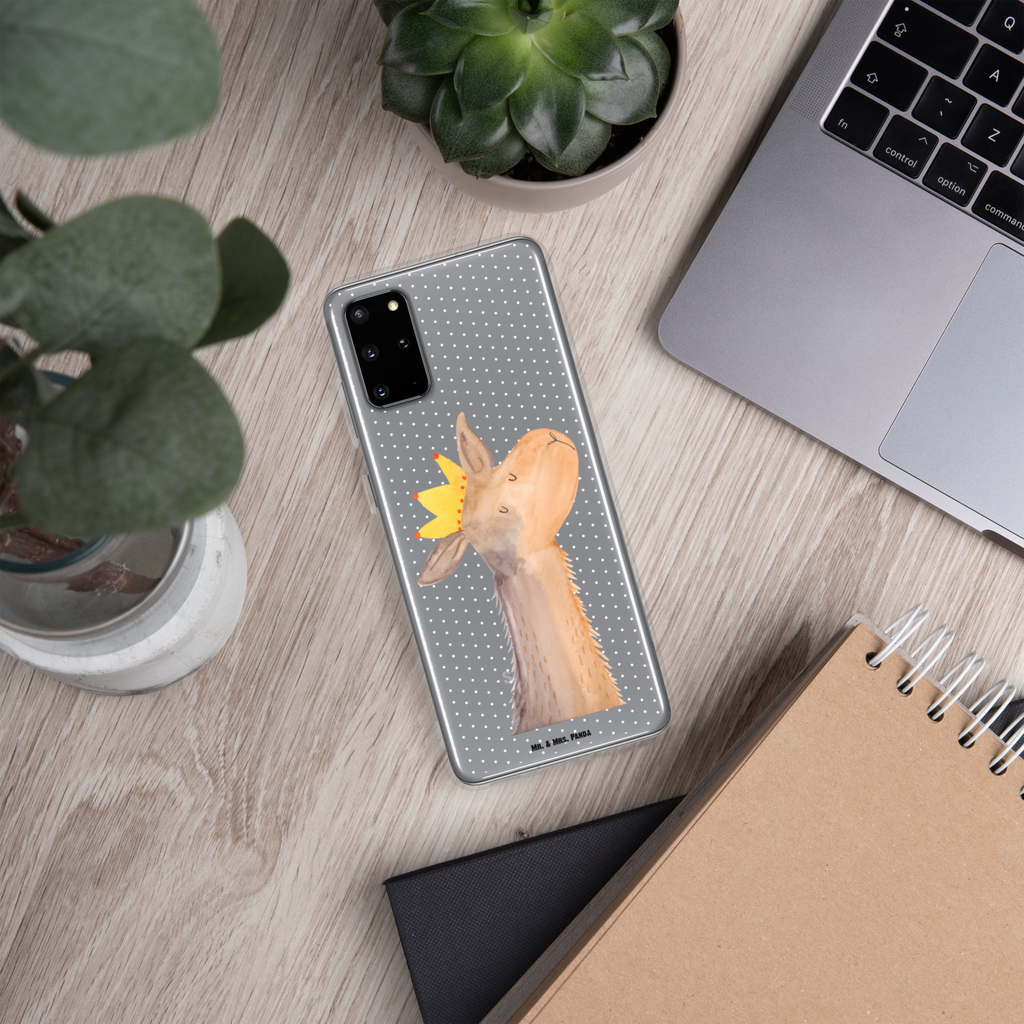 Handyhülle Lamakopf König Handyhülle, Handycover, Transparente Handyhülle, Flexible Handyhülle, Handyschutz, Transparent, Durchsichtig, Schutzhülle für Handy, Stilvolle Handyhülle, Robuste Handyhülle, Schutz vor Kratzern, Schützende Handyhülle, Lama, Alpaka, Lamas, König, Königin, Freundin, Mama, Papa, Büro Kollege, Kollegin, Chef, Vorgesetzter, Abi, Abitur