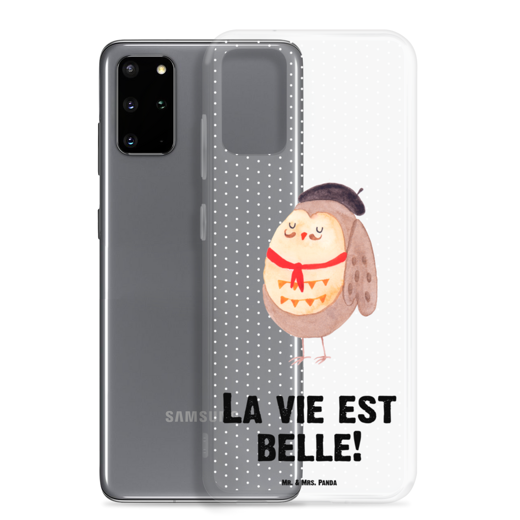 Handyhülle Eule Französisch Eule, Eulen, Eule Deko, Owl, hibou, La vie est belle, das Leben ist schön, Spruch schön, Spruch Französisch, Frankreich Handyhülle, Handycover, Transparente Handyhülle, Flexible Handyhülle, Handyschutz, Transparent, Durchsichtig, Schutzhülle für Handy, Stilvolle Handyhülle, Robuste Handyhülle, Schutz vor Kratzern, Schützende Handyhülle  Eule