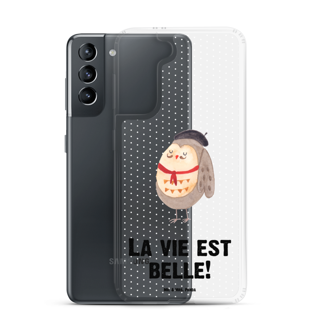 Handyhülle Eule Französisch Eule, Eulen, Eule Deko, Owl, hibou, La vie est belle, das Leben ist schön, Spruch schön, Spruch Französisch, Frankreich Handyhülle, Handycover, Transparente Handyhülle, Flexible Handyhülle, Handyschutz, Transparent, Durchsichtig, Schutzhülle für Handy, Stilvolle Handyhülle, Robuste Handyhülle, Schutz vor Kratzern, Schützende Handyhülle  Eule