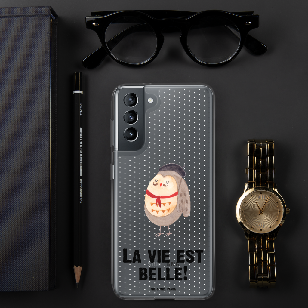 Handyhülle Eule Französisch Eule, Eulen, Eule Deko, Owl, hibou, La vie est belle, das Leben ist schön, Spruch schön, Spruch Französisch, Frankreich Handyhülle, Handycover, Transparente Handyhülle, Flexible Handyhülle, Handyschutz, Transparent, Durchsichtig, Schutzhülle für Handy, Stilvolle Handyhülle, Robuste Handyhülle, Schutz vor Kratzern, Schützende Handyhülle  Eule