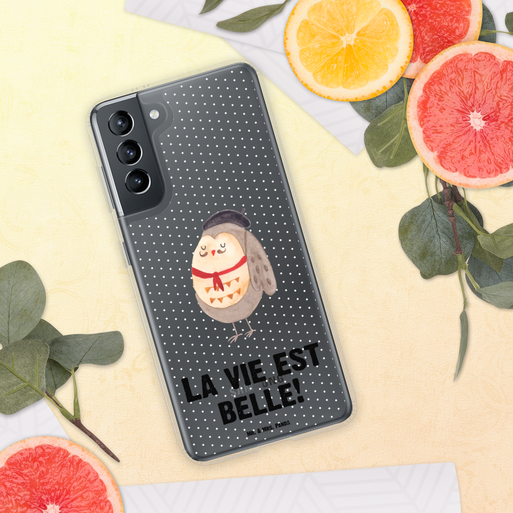 Handyhülle Eule Französisch Eule, Eulen, Eule Deko, Owl, hibou, La vie est belle, das Leben ist schön, Spruch schön, Spruch Französisch, Frankreich Handyhülle, Handycover, Transparente Handyhülle, Flexible Handyhülle, Handyschutz, Transparent, Durchsichtig, Schutzhülle für Handy, Stilvolle Handyhülle, Robuste Handyhülle, Schutz vor Kratzern, Schützende Handyhülle  Eule