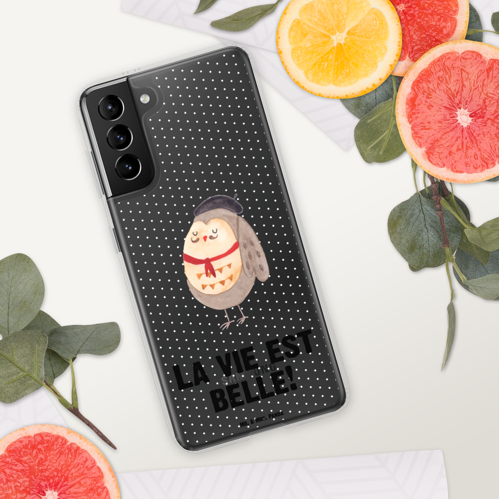 Handyhülle Eule Französisch Eule, Eulen, Eule Deko, Owl, hibou, La vie est belle, das Leben ist schön, Spruch schön, Spruch Französisch, Frankreich Handyhülle, Handycover, Transparente Handyhülle, Flexible Handyhülle, Handyschutz, Transparent, Durchsichtig, Schutzhülle für Handy, Stilvolle Handyhülle, Robuste Handyhülle, Schutz vor Kratzern, Schützende Handyhülle  Eule