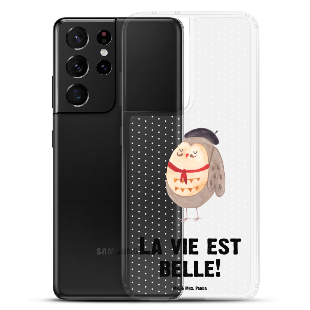 Handyhülle Eule Französisch Eule, Eulen, Eule Deko, Owl, hibou, La vie est belle, das Leben ist schön, Spruch schön, Spruch Französisch, Frankreich Handyhülle, Handycover, Transparente Handyhülle, Flexible Handyhülle, Handyschutz, Transparent, Durchsichtig, Schutzhülle für Handy, Stilvolle Handyhülle, Robuste Handyhülle, Schutz vor Kratzern, Schützende Handyhülle  Eule