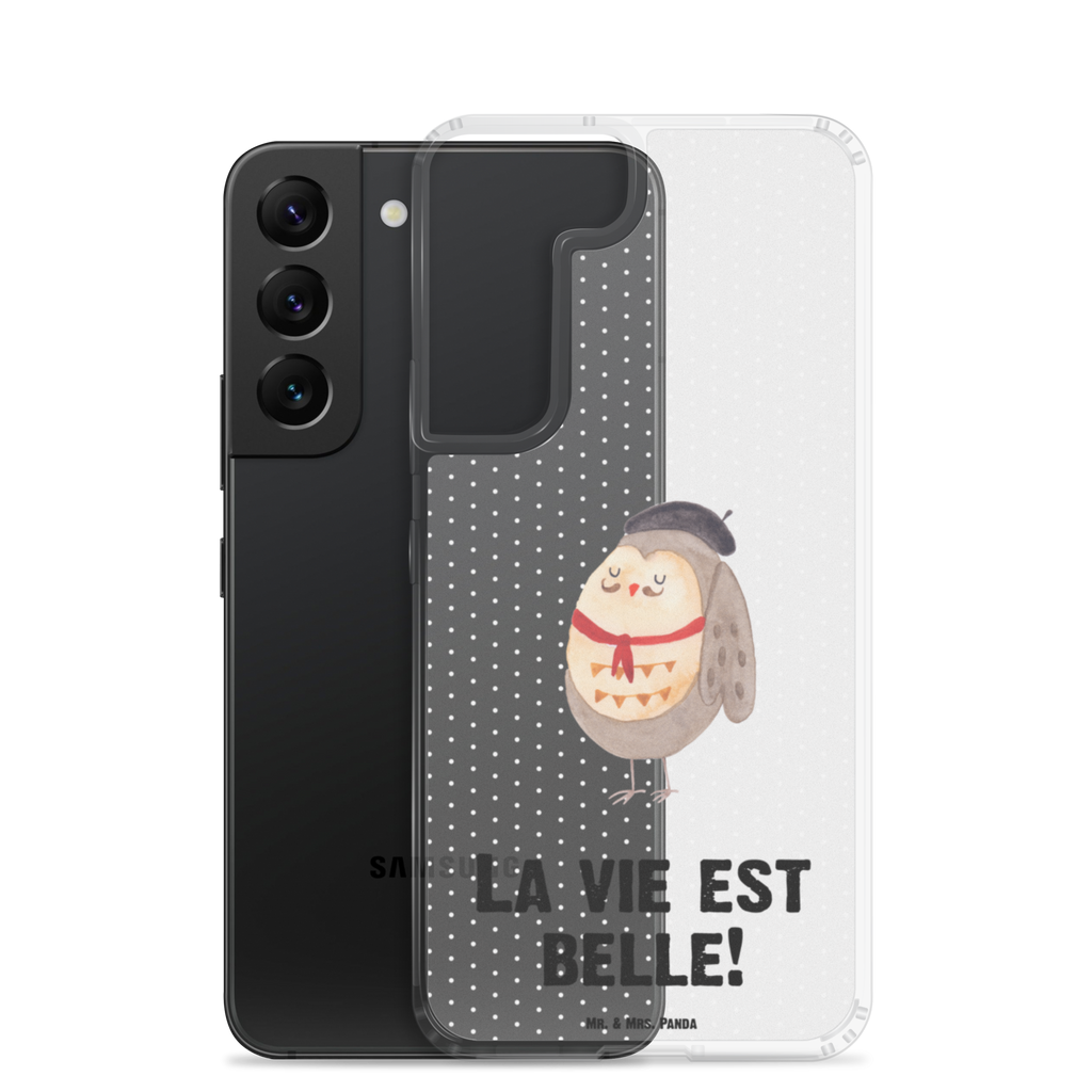 Handyhülle Eule Französisch Eule, Eulen, Eule Deko, Owl, hibou, La vie est belle, das Leben ist schön, Spruch schön, Spruch Französisch, Frankreich Handyhülle, Handycover, Transparente Handyhülle, Flexible Handyhülle, Handyschutz, Transparent, Durchsichtig, Schutzhülle für Handy, Stilvolle Handyhülle, Robuste Handyhülle, Schutz vor Kratzern, Schützende Handyhülle  Eule