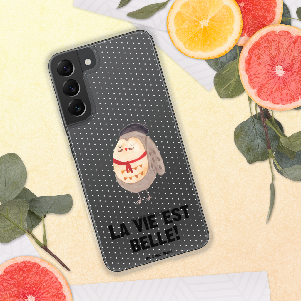 Handyhülle Eule Französisch Eule, Eulen, Eule Deko, Owl, hibou, La vie est belle, das Leben ist schön, Spruch schön, Spruch Französisch, Frankreich Handyhülle, Handycover, Transparente Handyhülle, Flexible Handyhülle, Handyschutz, Transparent, Durchsichtig, Schutzhülle für Handy, Stilvolle Handyhülle, Robuste Handyhülle, Schutz vor Kratzern, Schützende Handyhülle  Eule